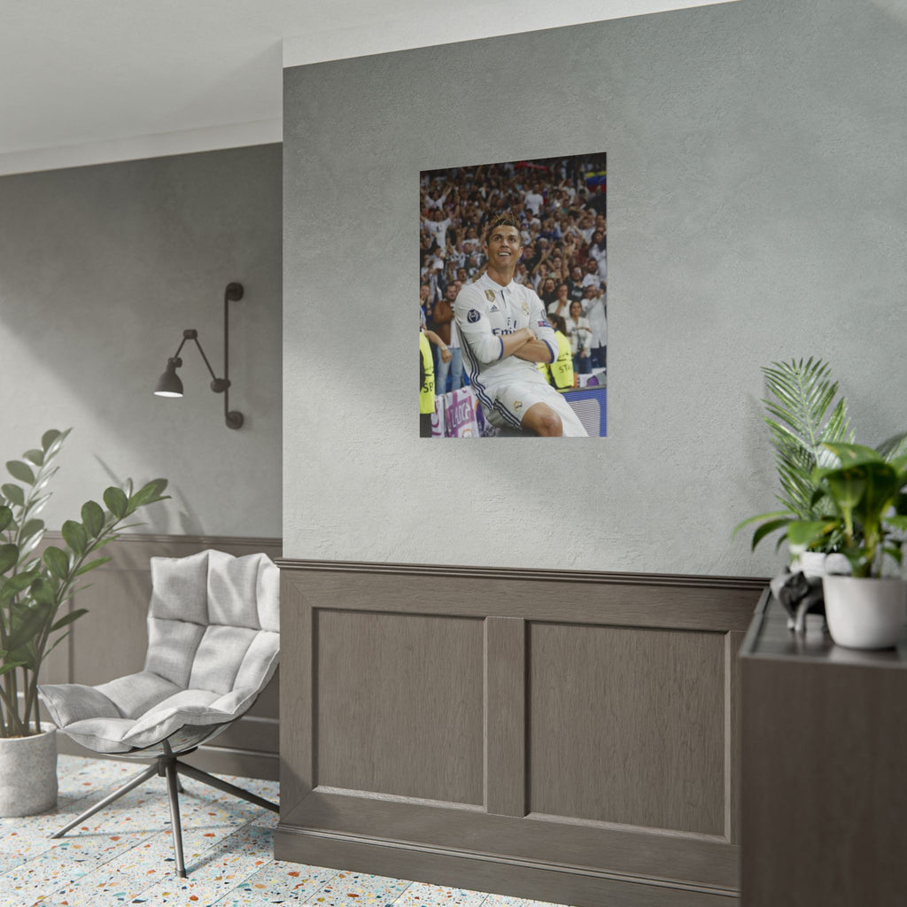 Cristiano Ronaldo Celebratory Rolled Poster — Real Madrid Football Wall Art