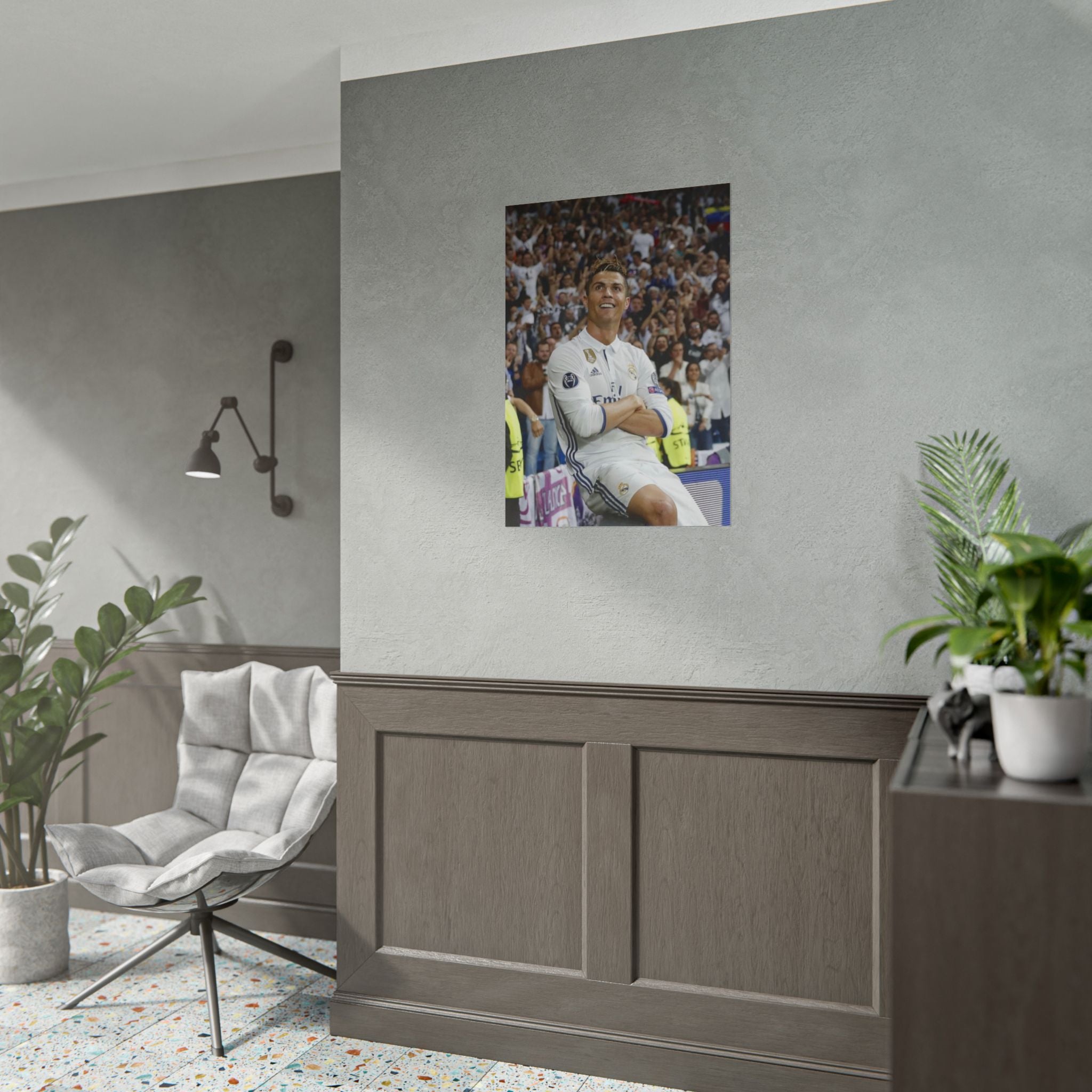 Cristiano Ronaldo Celebratory Rolled Poster — Real Madrid Football Wall Art