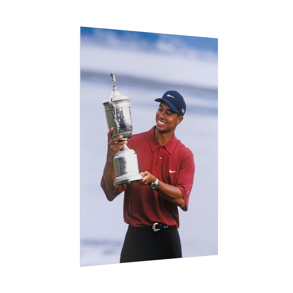 Tiger Woods - Golf Champion Trophy Poster — Rolled Sports Poster