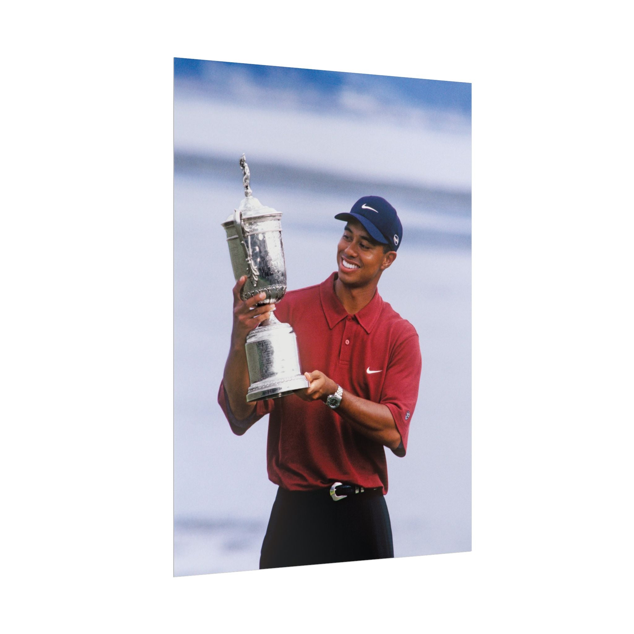 Tiger Woods - Golf Champion Trophy Poster — Rolled Sports Poster