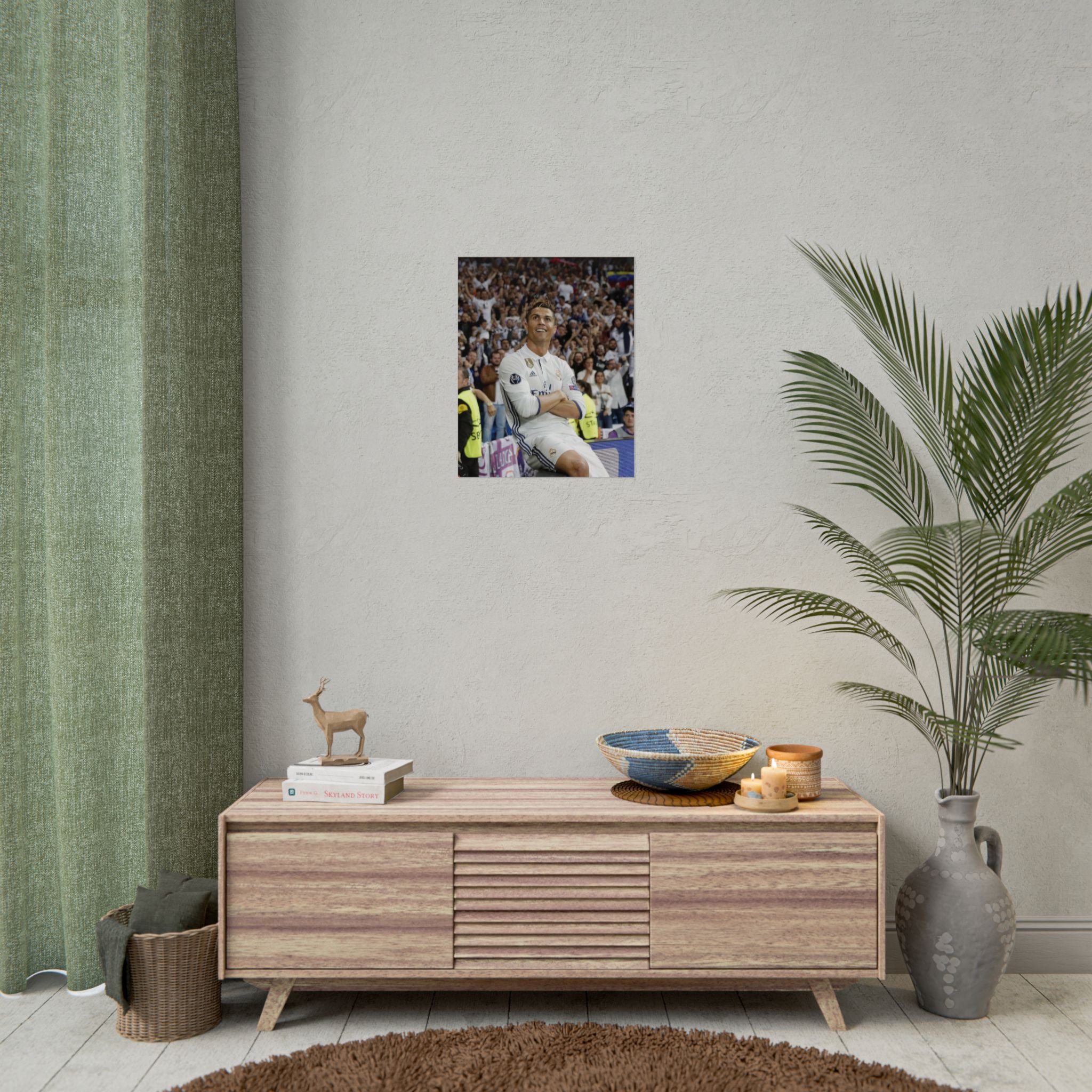 Cristiano Ronaldo Celebratory Rolled Poster — Real Madrid Football Wall Art