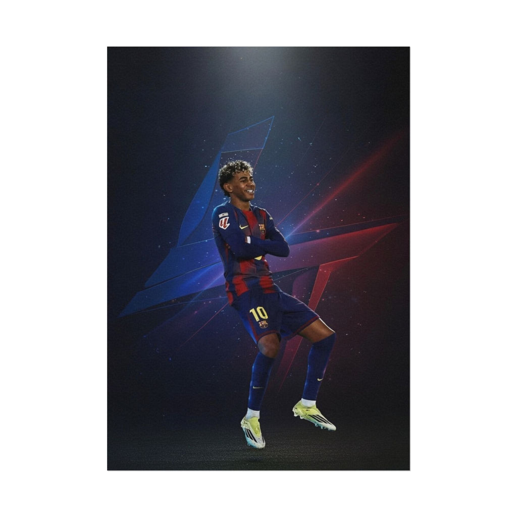 Lamine Yamal Celebration Poster - Barcelona Starboy | Available in multiple sizes