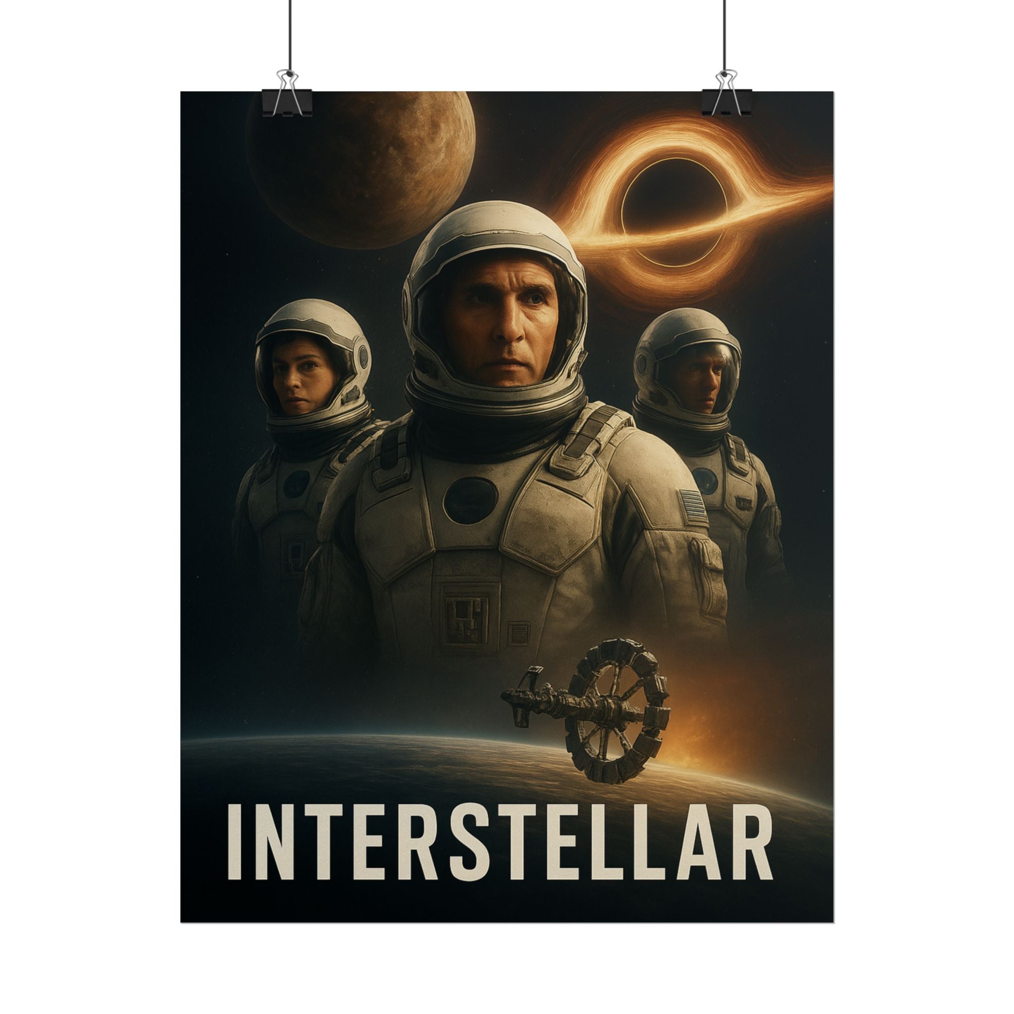 Interstellar Movie Poster — Rolled Sci‑Fi Poster