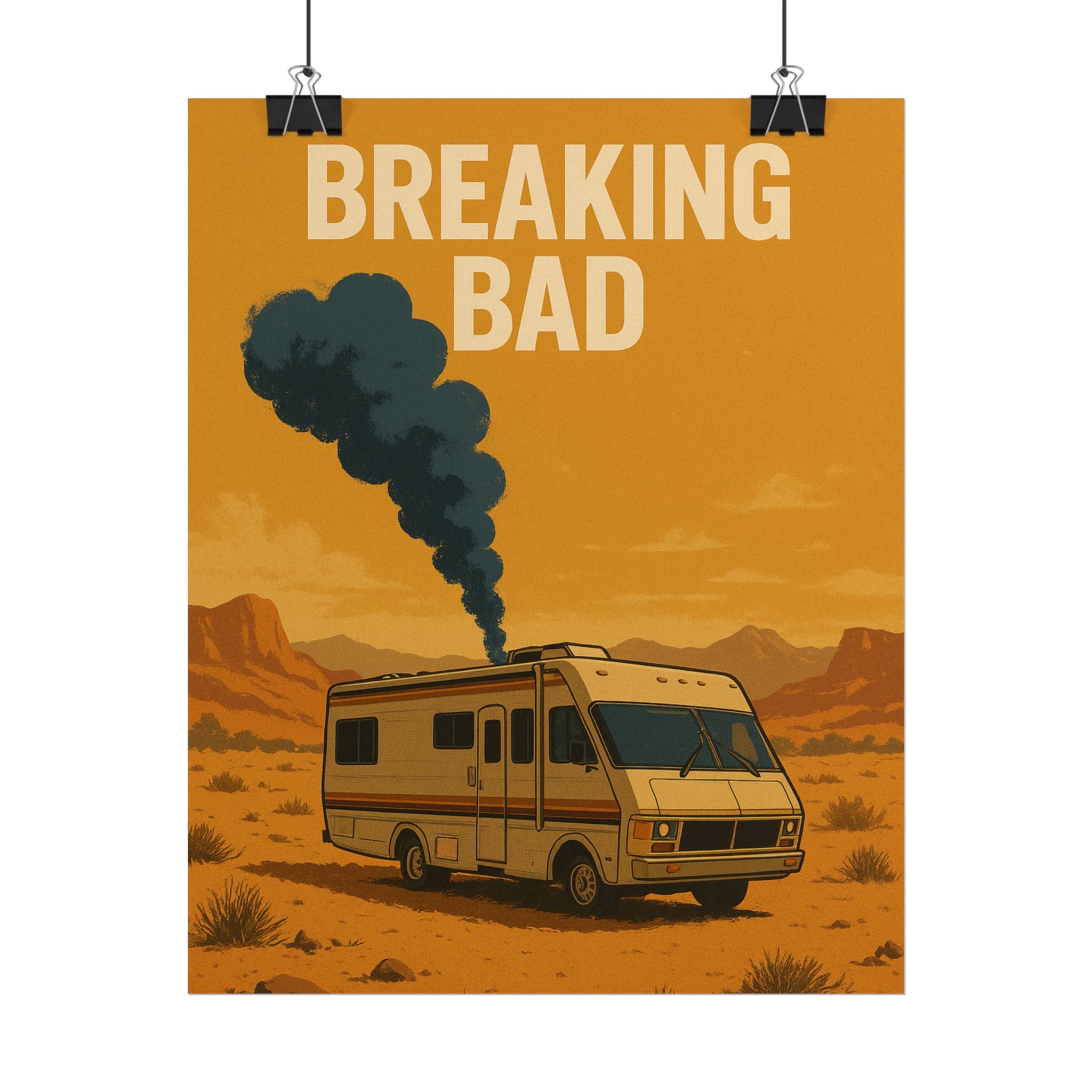 Breaking Bad RV Poster — Desert Camper Art Print (Rolled Poster)