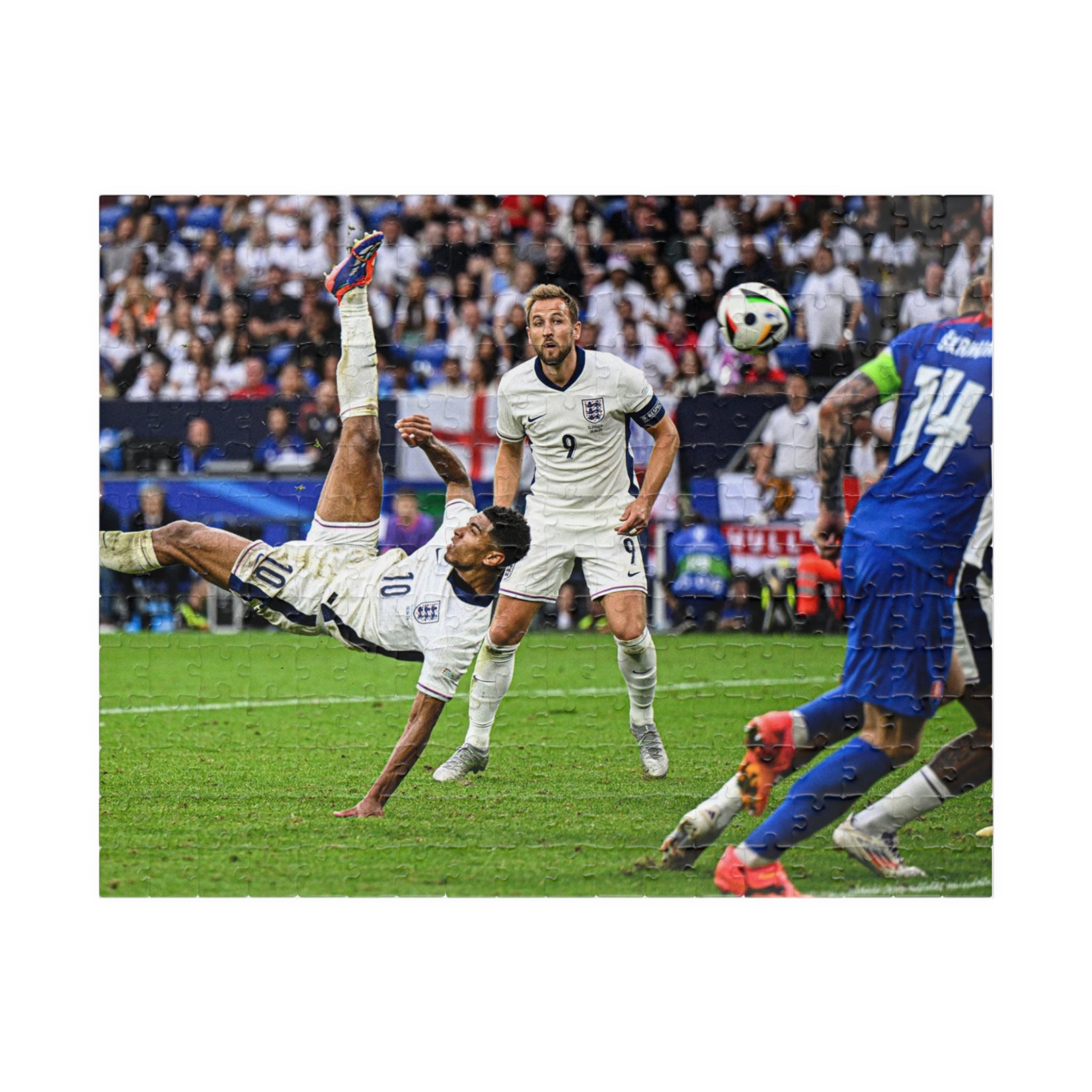 Jude Bellingham Bicycle Kick Photo Puzzle — Stadium Action Jigsaw (110/252/520/1014 Piece)