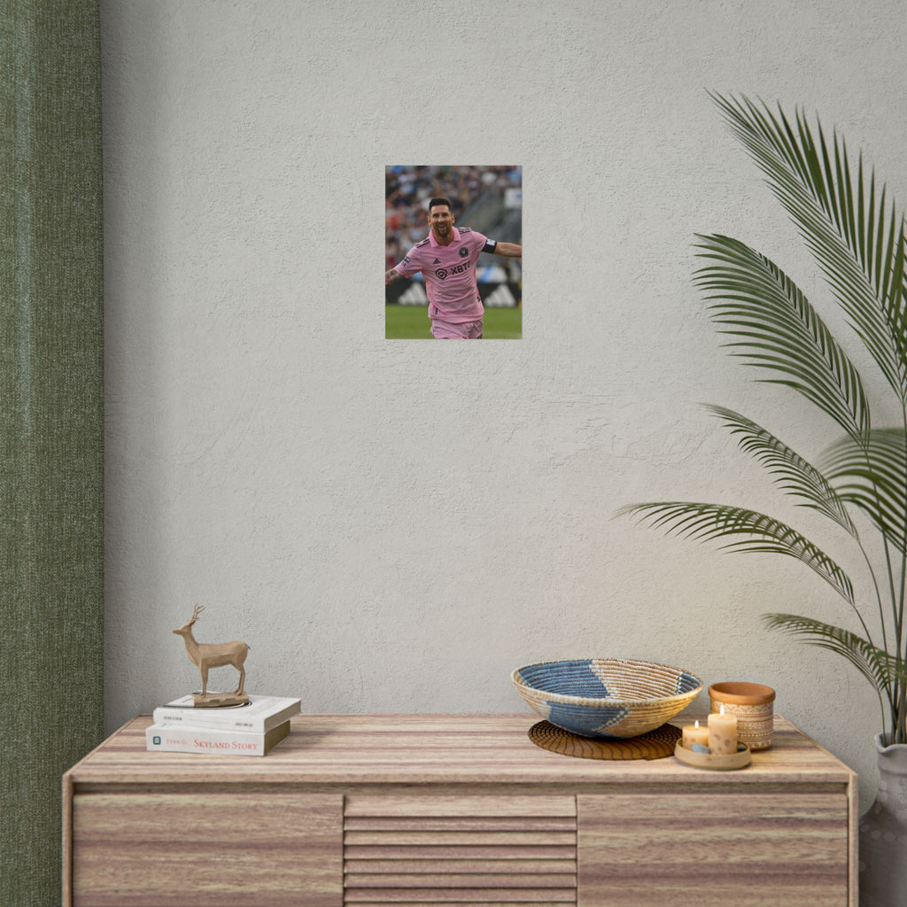 Lionel Messi Inter Miami Soccer Star Action Poster — Rolled Sports Poster