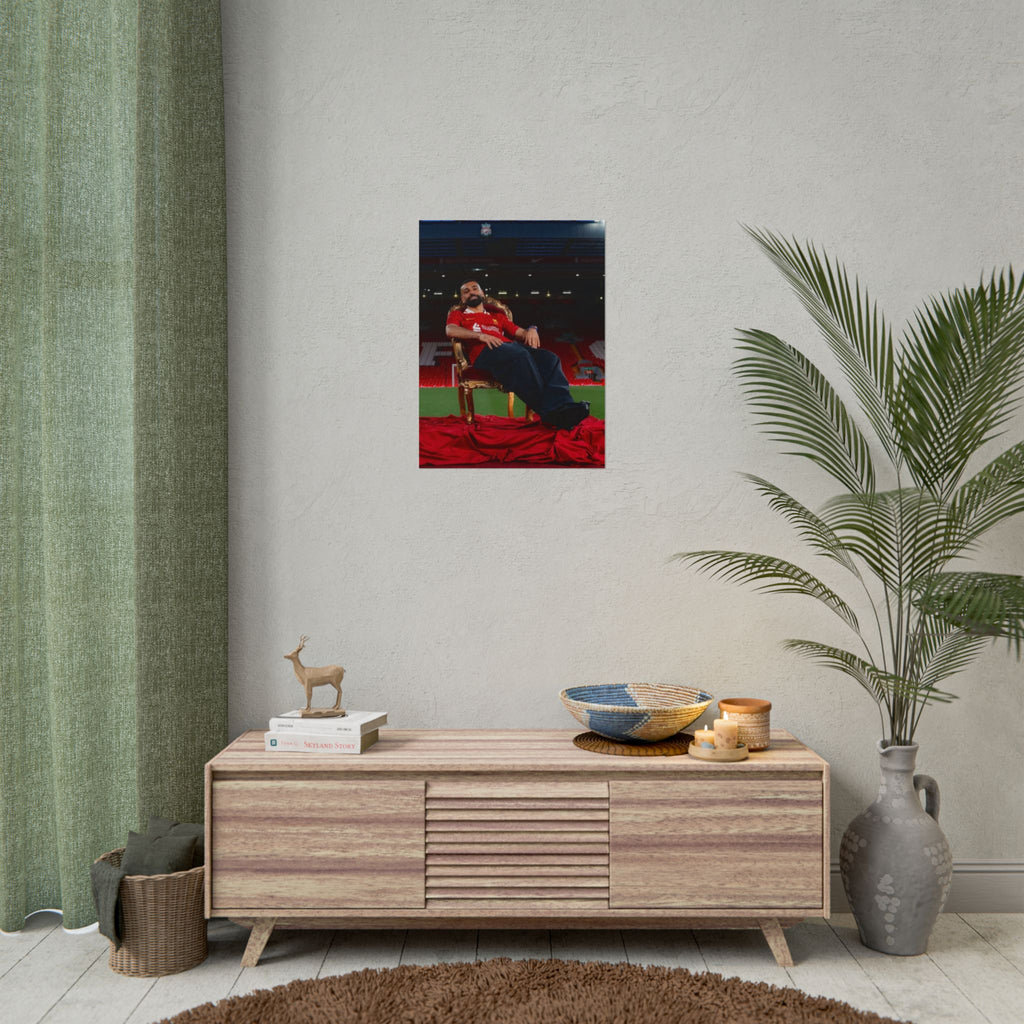 Mo Salah Poster — Liverpool Legend Throne Rolled Poster
