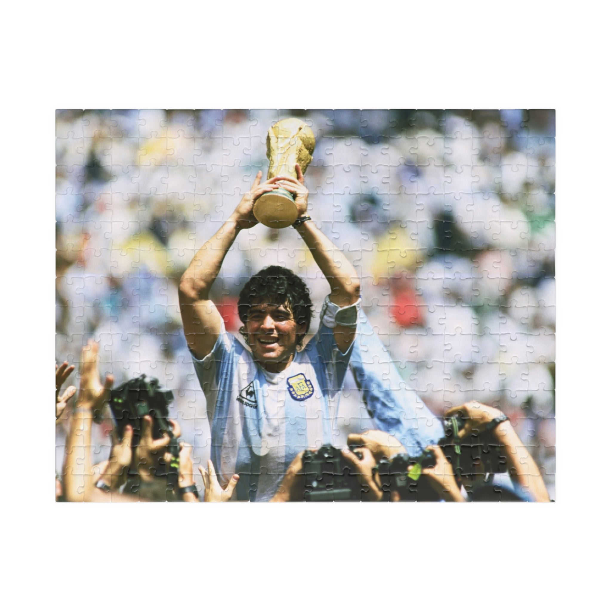 Diego Maradona World Cup Victory Photo Puzzle – Soccer Champion Trophy Jigsaw