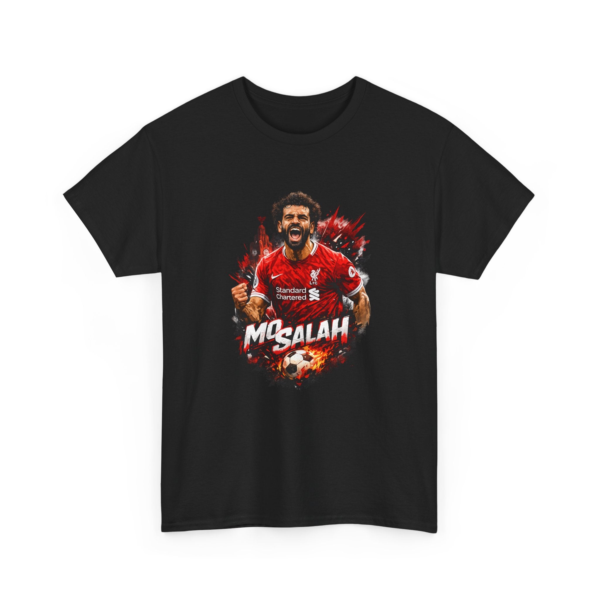 Mohamed Salah Soccer T‑Shirt – Liverpool Fan Tee with 'Mo Salah' Graphic