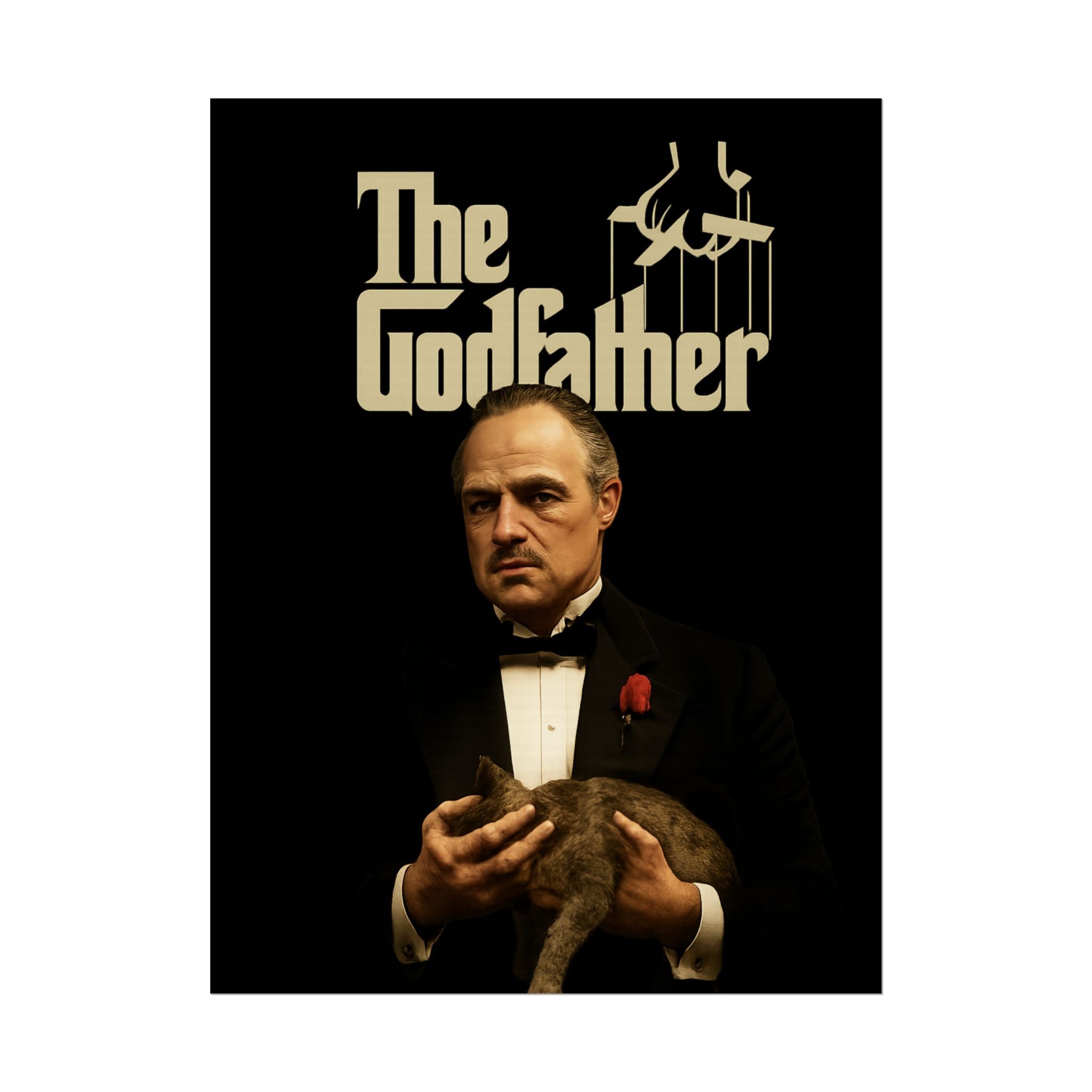 Rolled Poster — The Godfather Movie Logo & Don Vito Corleone Portrait
