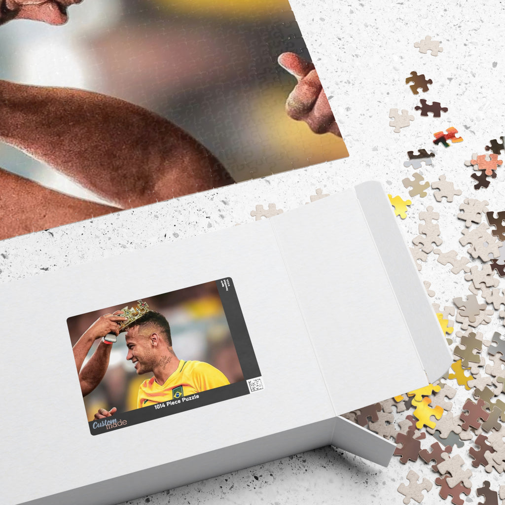 Neymar Brazil Soccer Champion Photo Puzzle — Custom 110/252/520/1014‑Piece Jigsaw