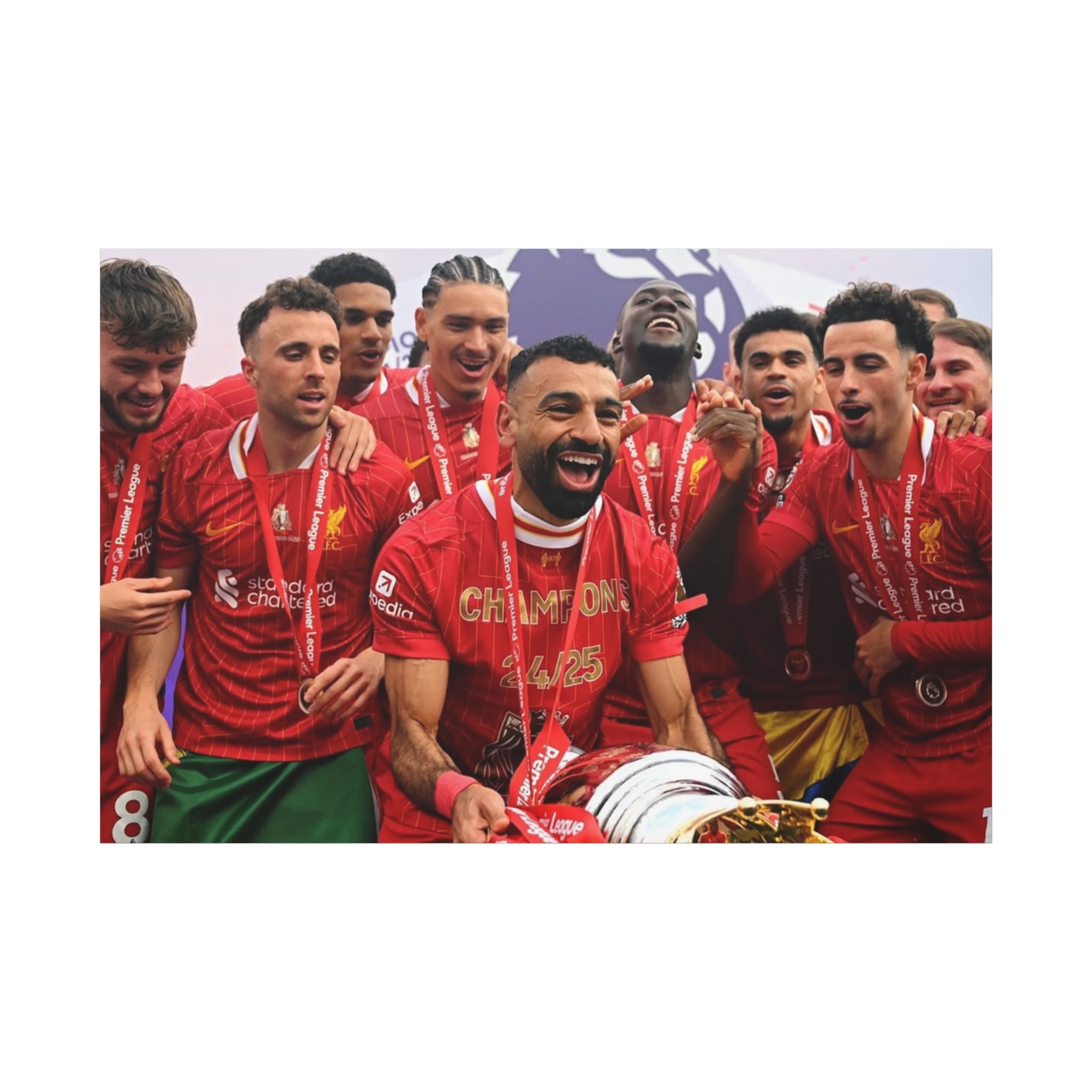 Liverpool Premier League Champions Celebration Matte Canvas Print