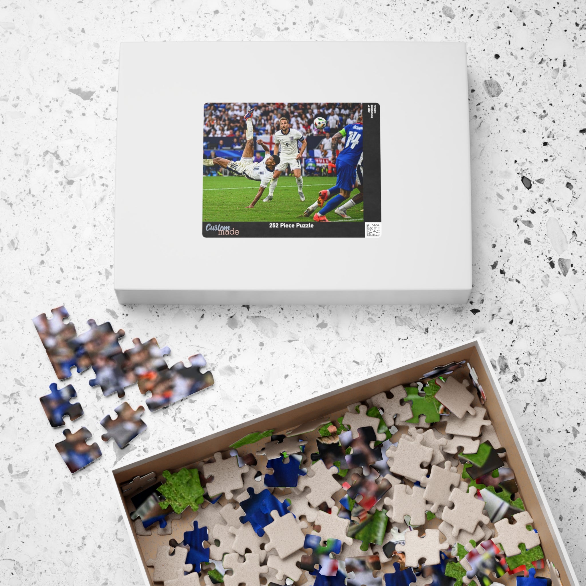 Jude Bellingham Bicycle Kick Photo Puzzle — Stadium Action Jigsaw (110/252/520/1014 Piece)