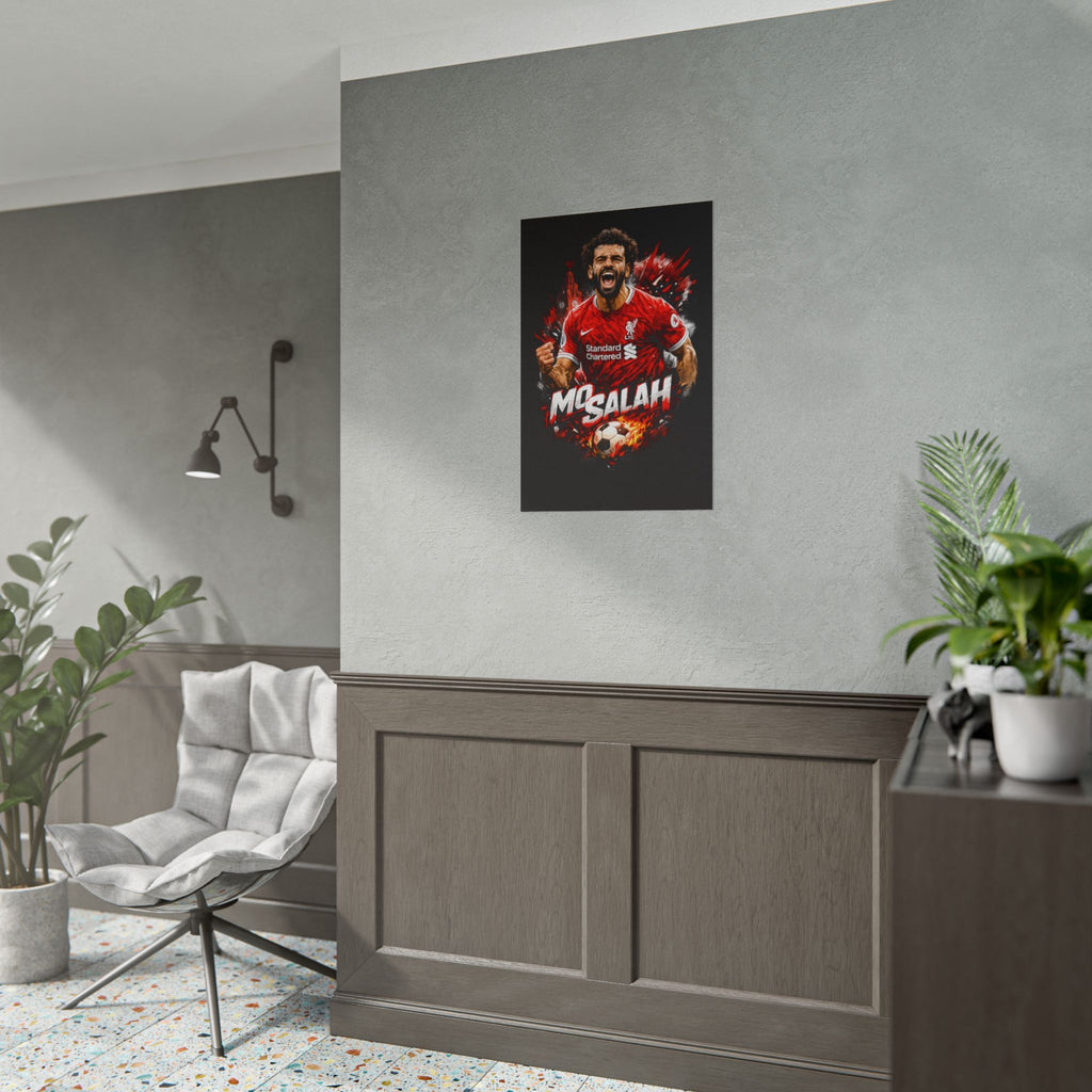 Mohamed Salah Football Poster — Rolled Soccer Wall Art