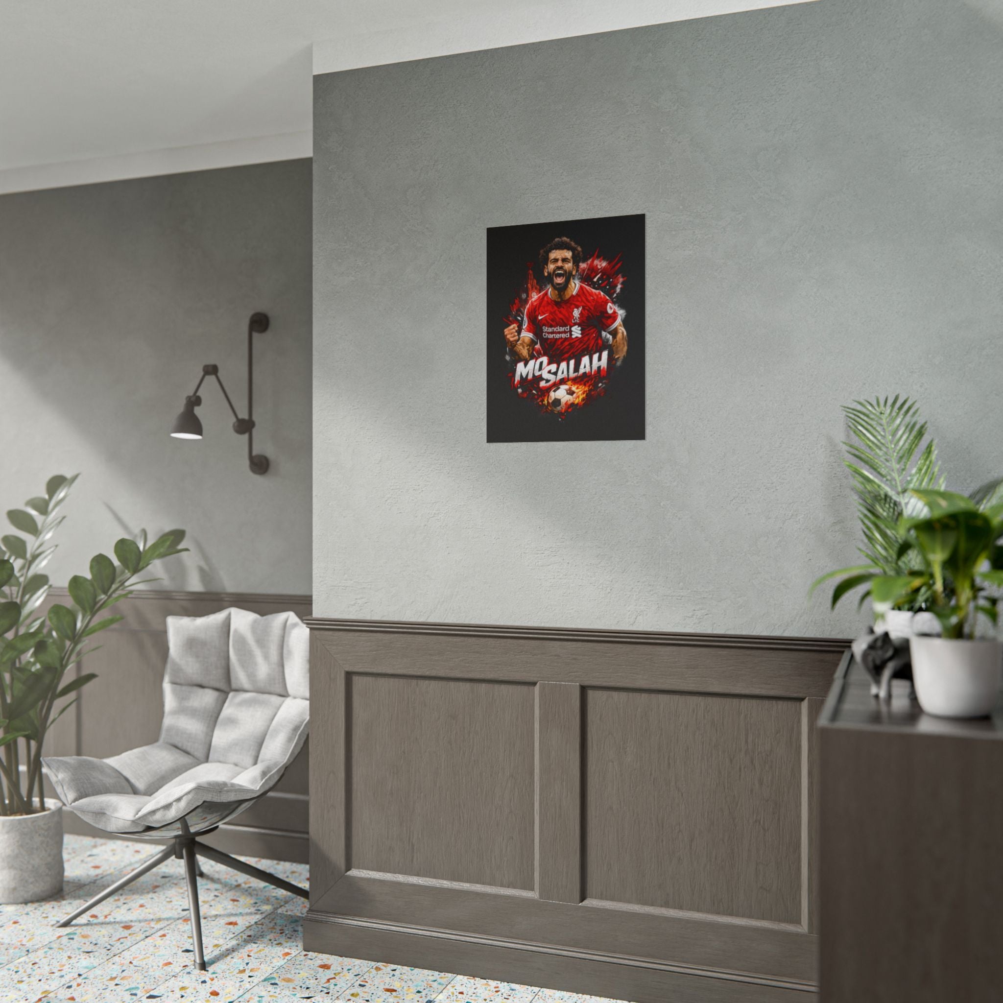 Mohamed Salah Football Poster — Rolled Soccer Wall Art
