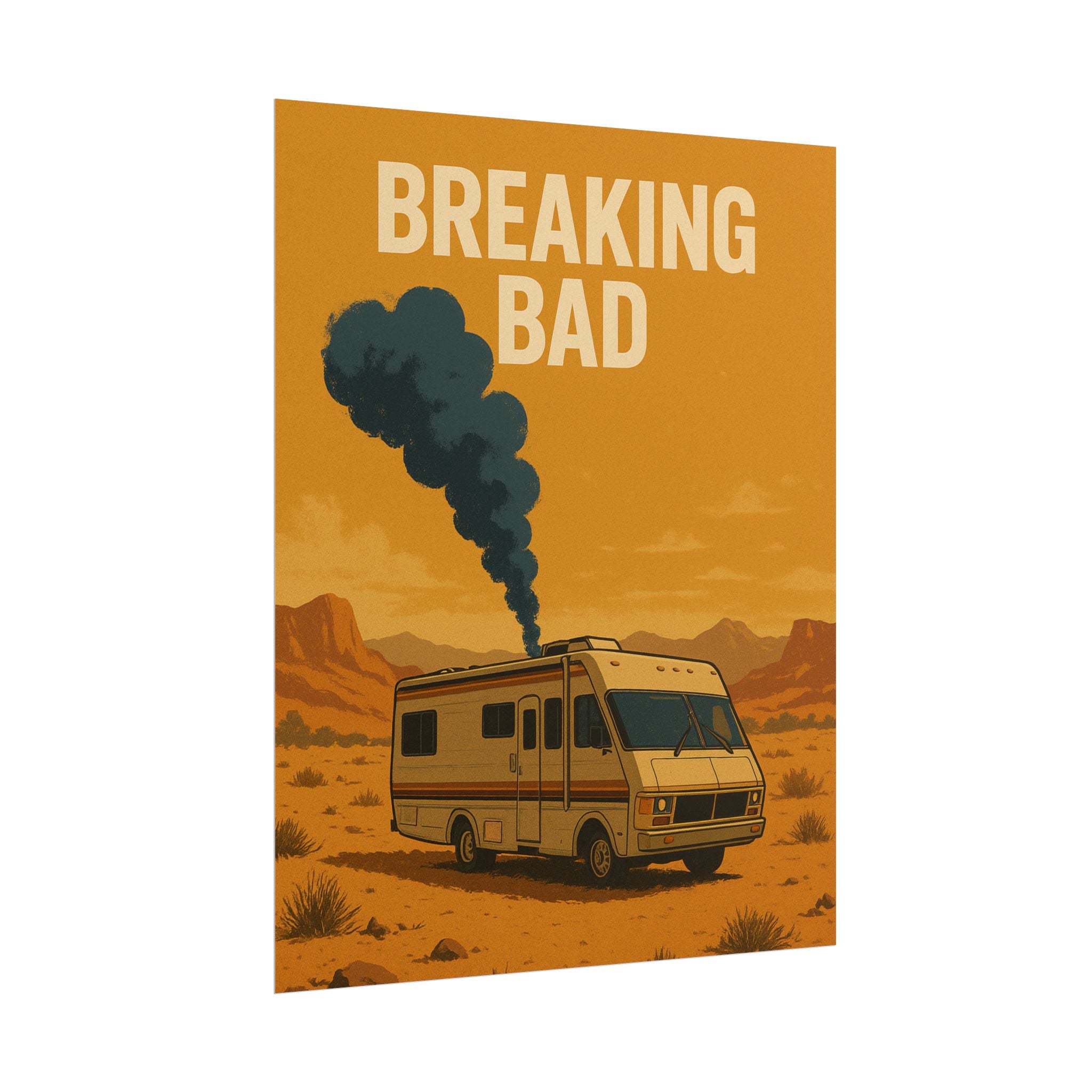 Breaking Bad RV Poster — Desert Camper Art Print (Rolled Poster)