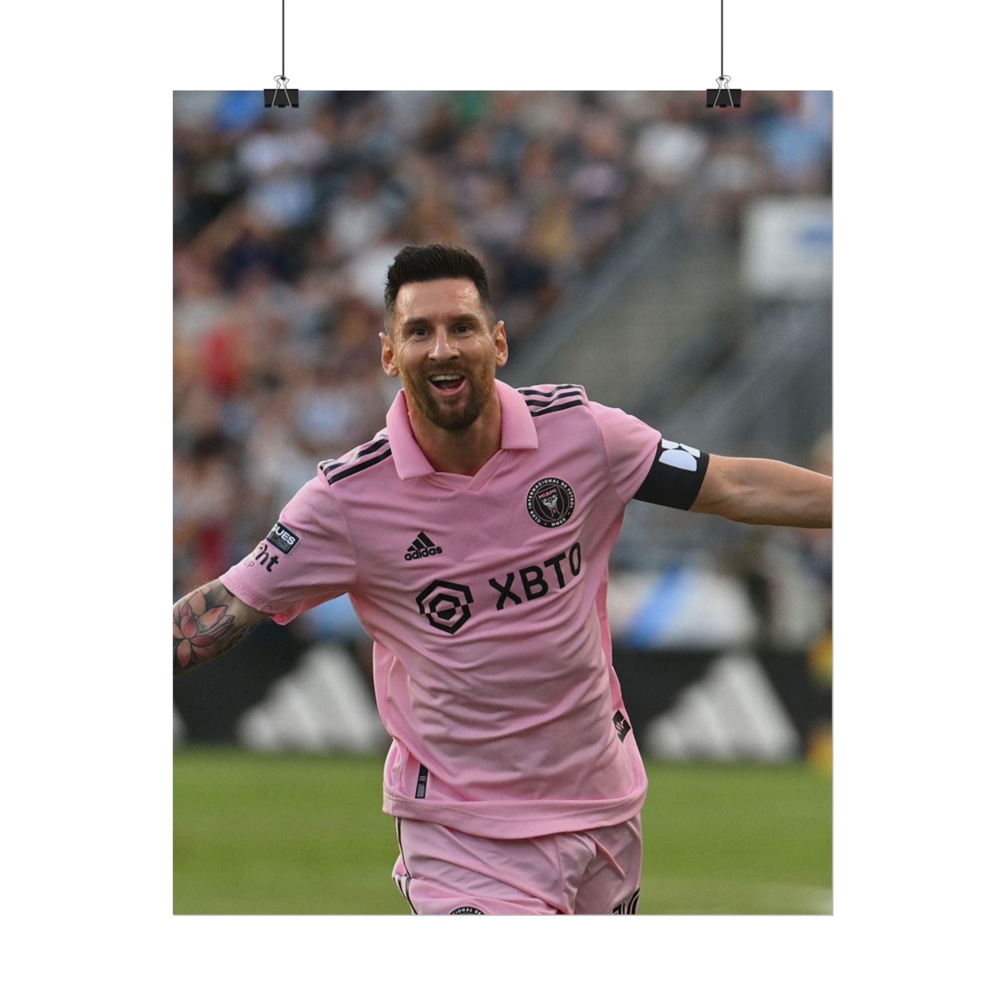 Lionel Messi Inter Miami Soccer Star Action Poster — Rolled Sports Poster