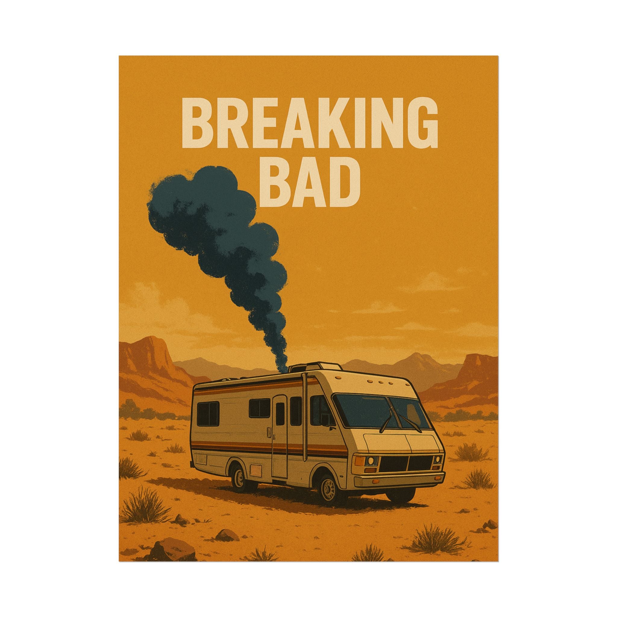 Breaking Bad RV Poster — Desert Camper Art Print (Rolled Poster)