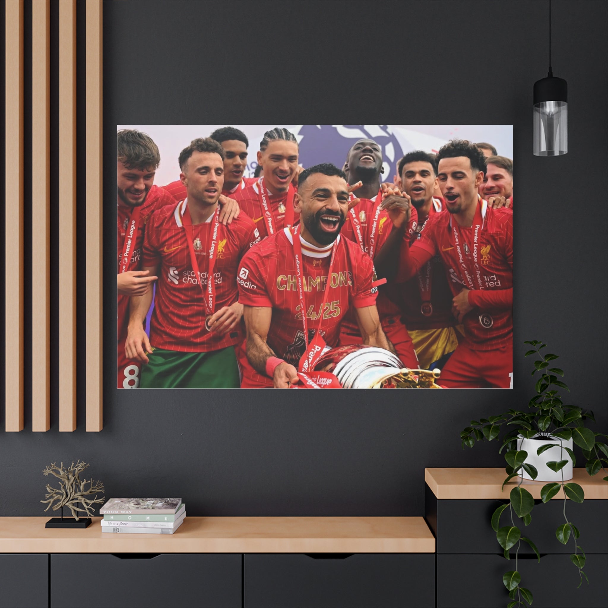 Liverpool Premier League Champions Celebration Matte Canvas Print