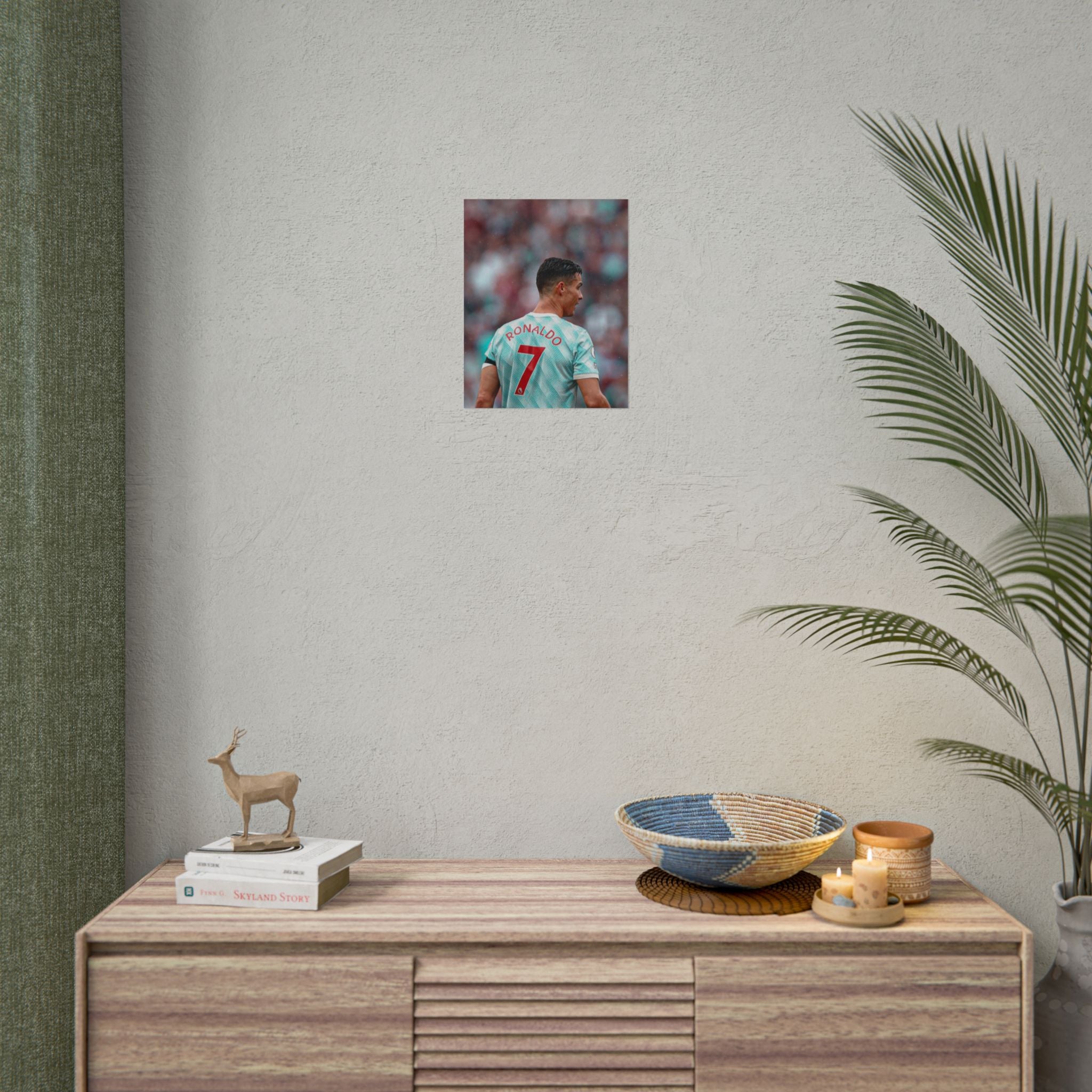 Cristiano Ronaldo Soccer Star Jersey Poster - Number 7 Back View Rolled Print