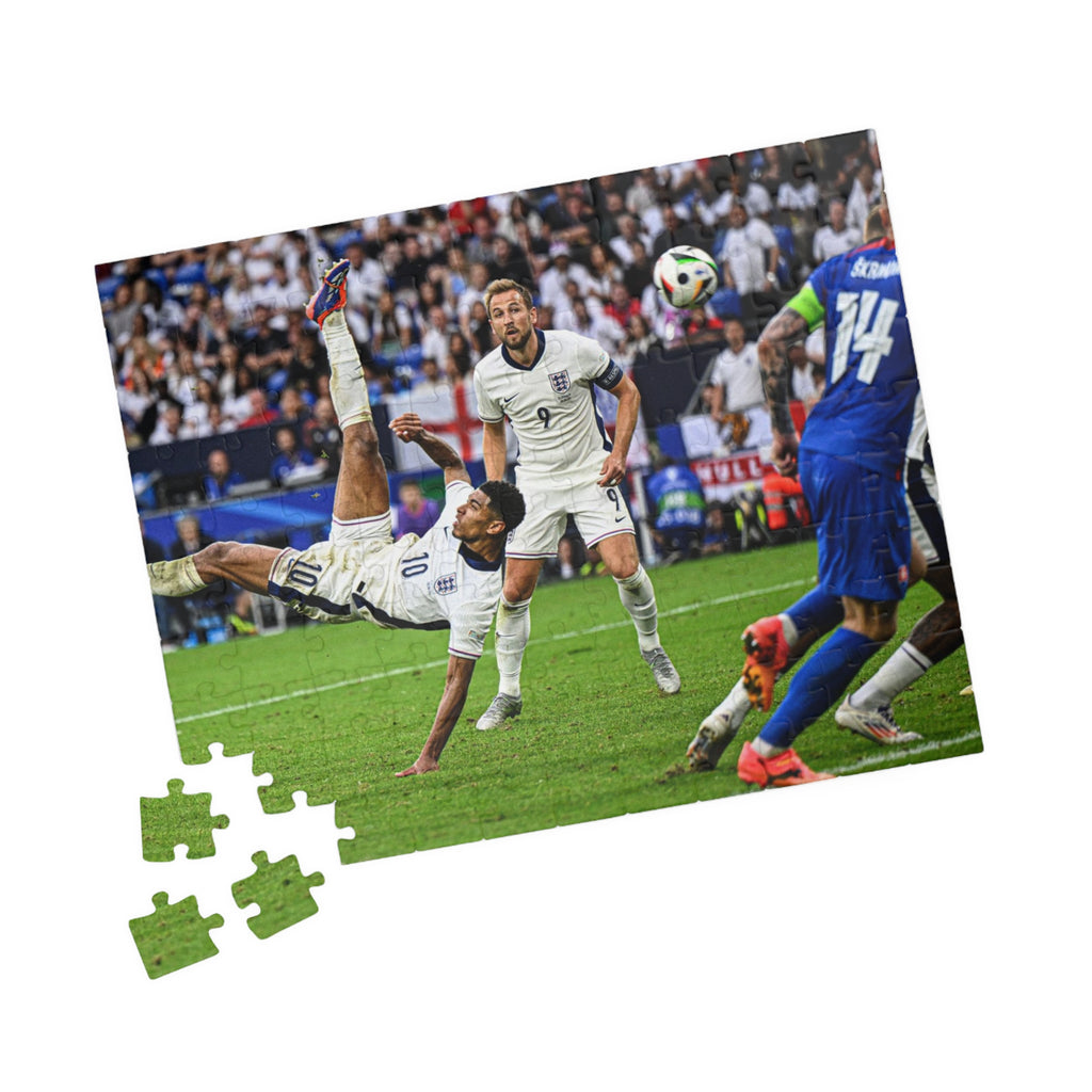 Jude Bellingham Bicycle Kick Photo Puzzle — Stadium Action Jigsaw (110/252/520/1014 Piece)