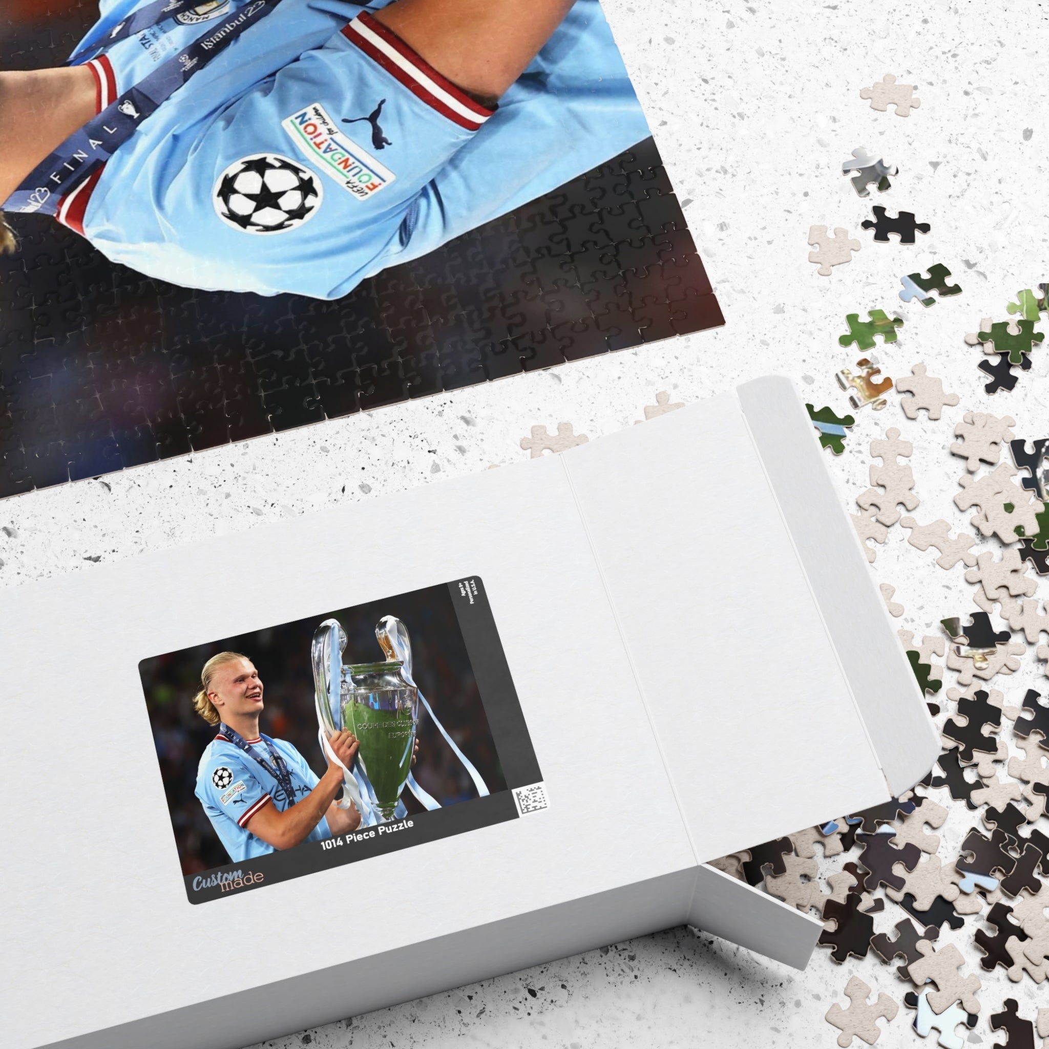 Erling Haaland Champion Trophy Soccer Puzzle — 252/520/1014‑Piece Football Jigsaw