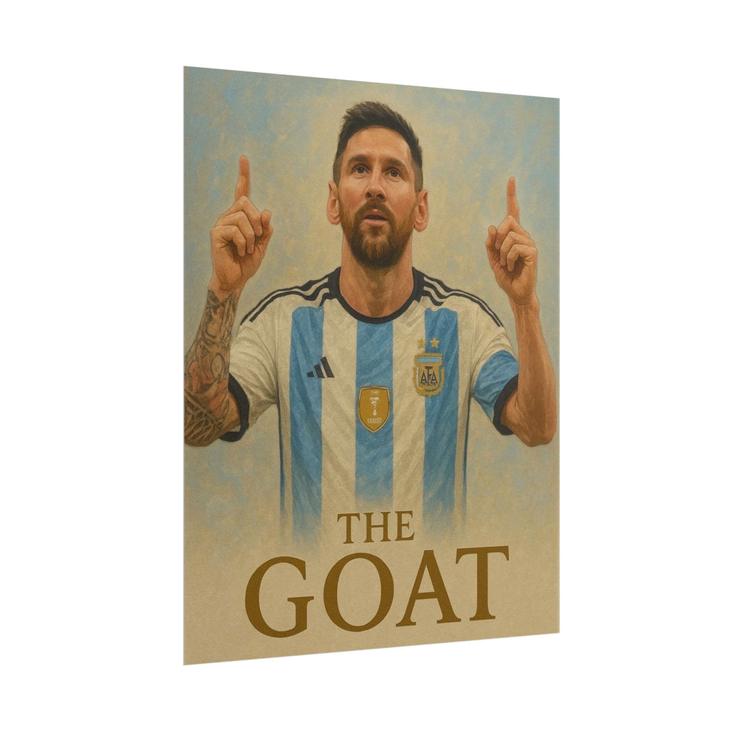 Lionel Messi Rolled Poster — "The GOAT" Soccer Player Tribute Poster