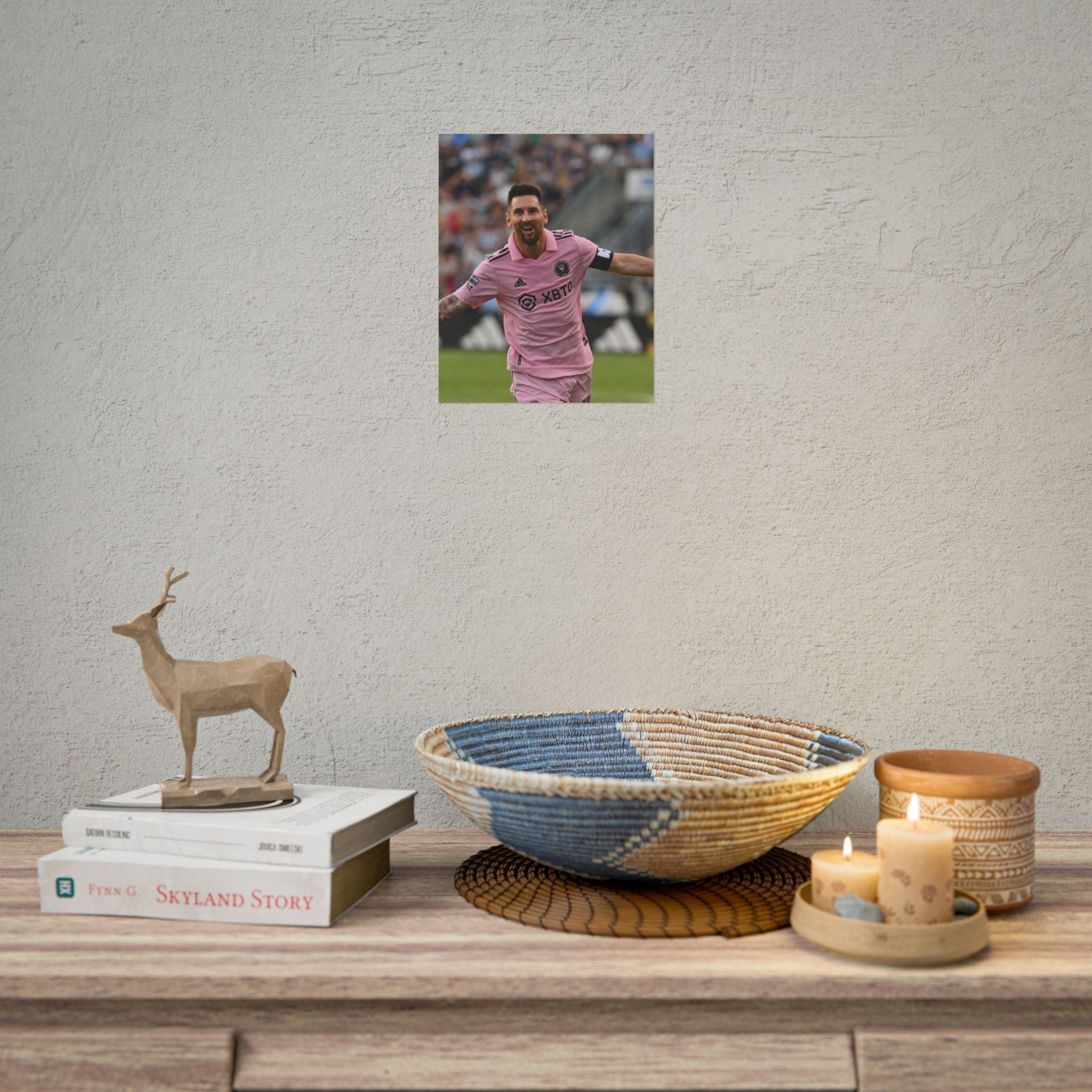 Lionel Messi Inter Miami Soccer Star Action Poster — Rolled Sports Poster