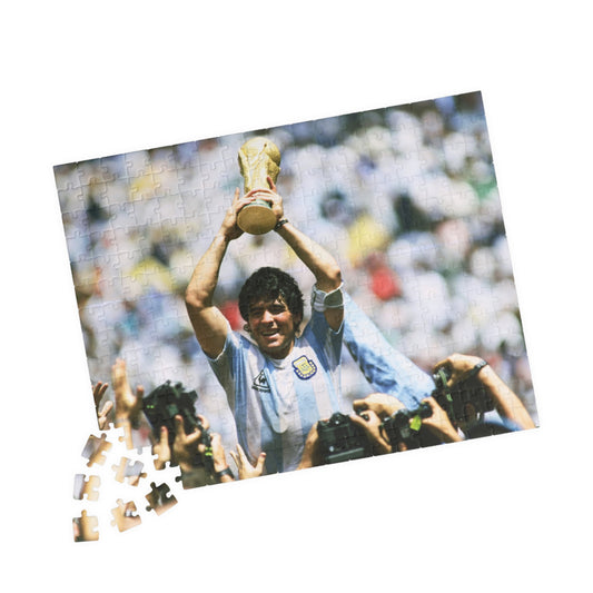 Diego Maradona World Cup Victory Photo Puzzle – Soccer Champion Trophy Jigsaw