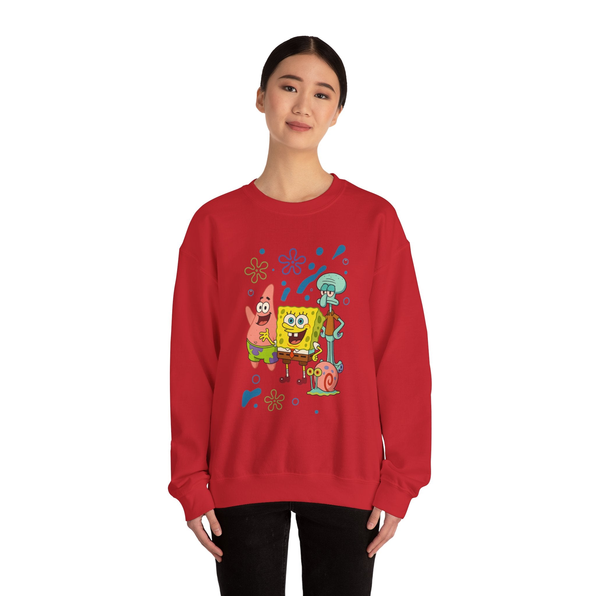 SpongeBob Crewneck Sweatshirt – Bikini Bottom Friends Graphic