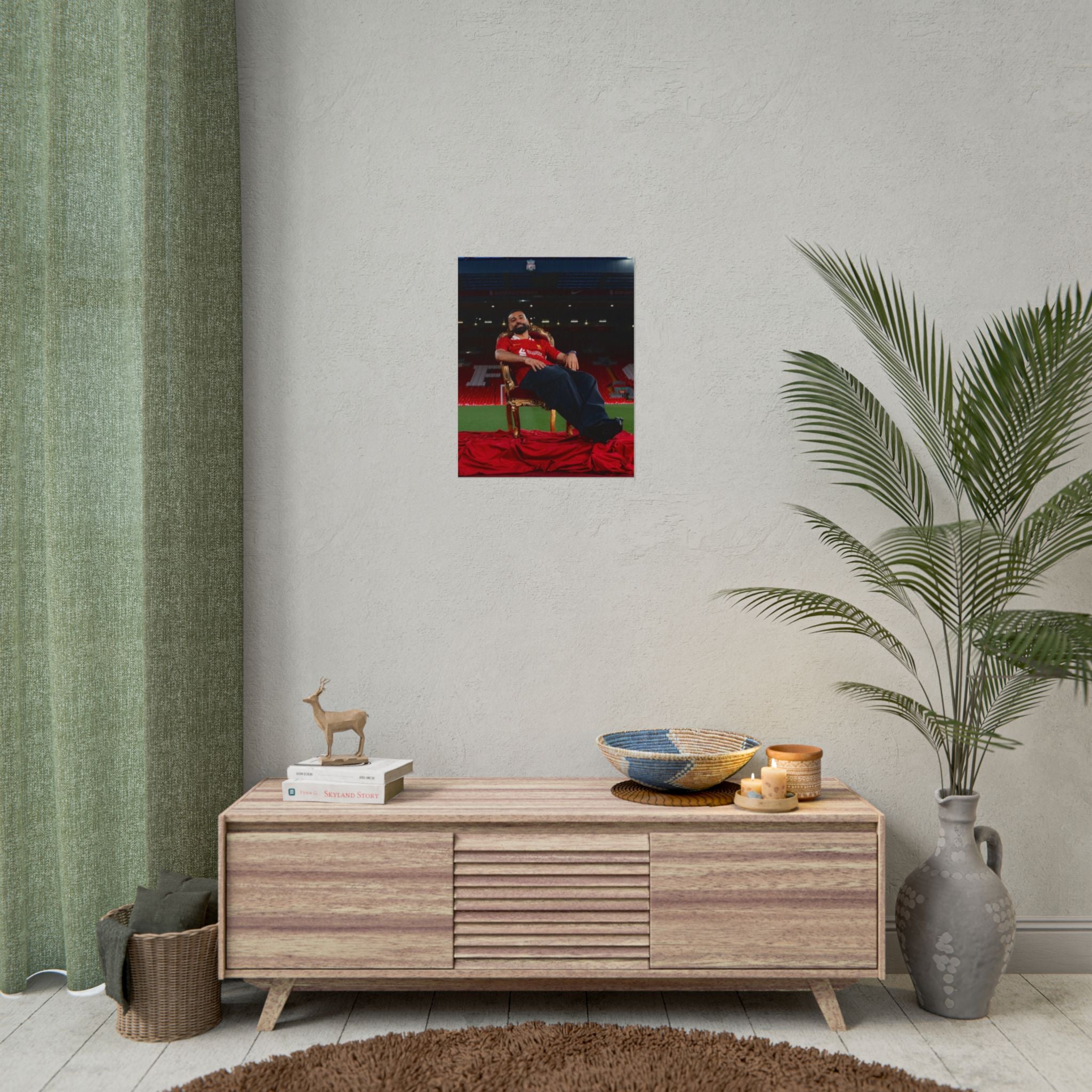 Mo Salah Poster — Liverpool Legend Throne Rolled Poster