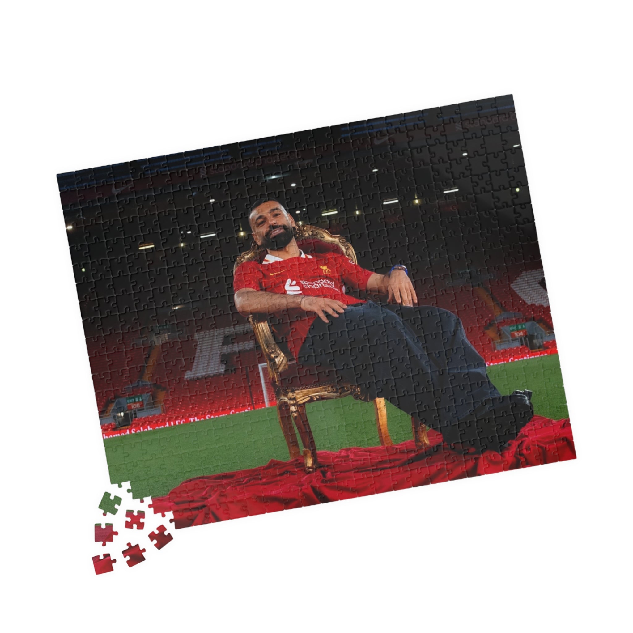 Mo Salah - Egyptian King Stadium Portrait Jigsaw Puzzle – 252/520/1014-Piece Sports Photo Puzzle