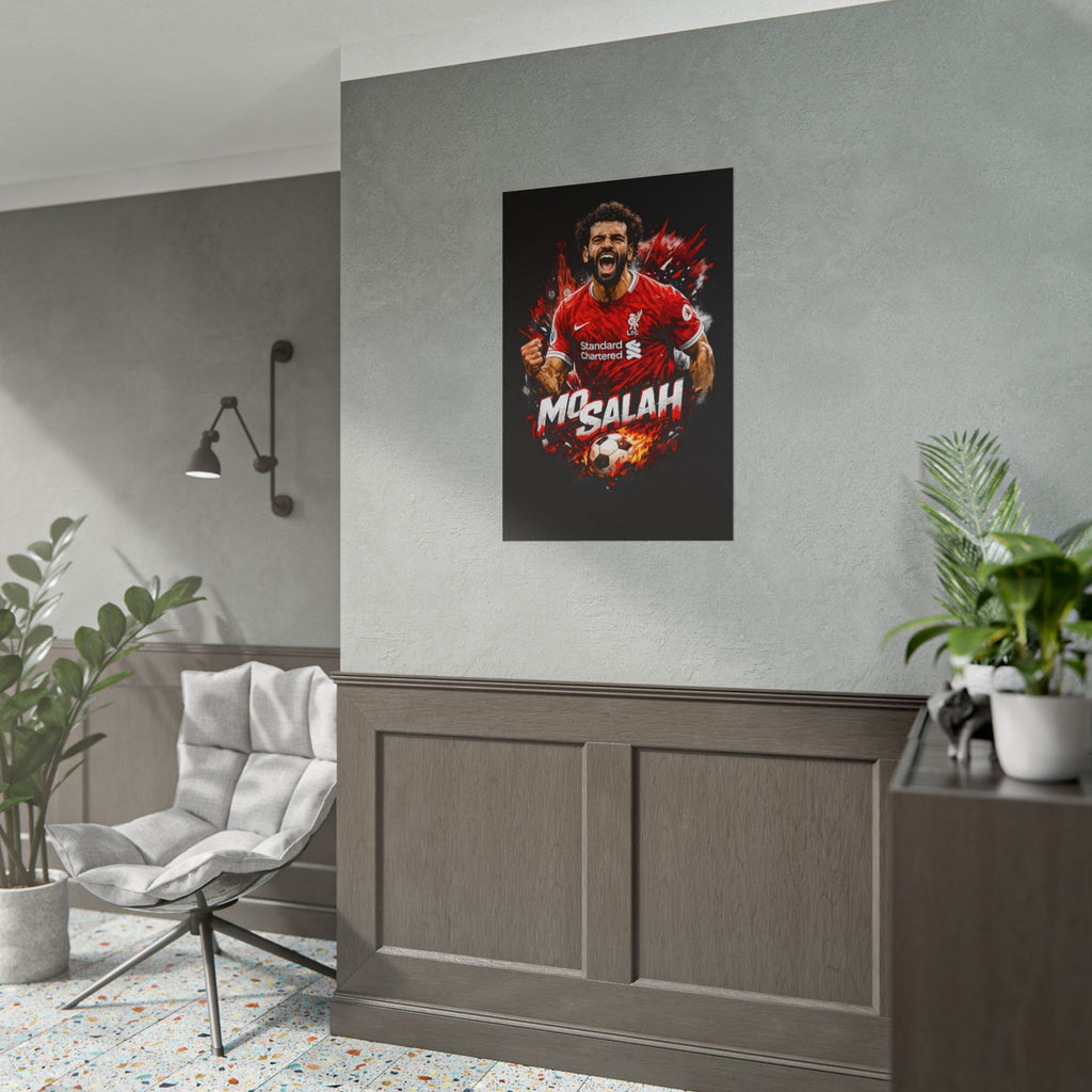 Mohamed Salah Football Poster — Rolled Soccer Wall Art