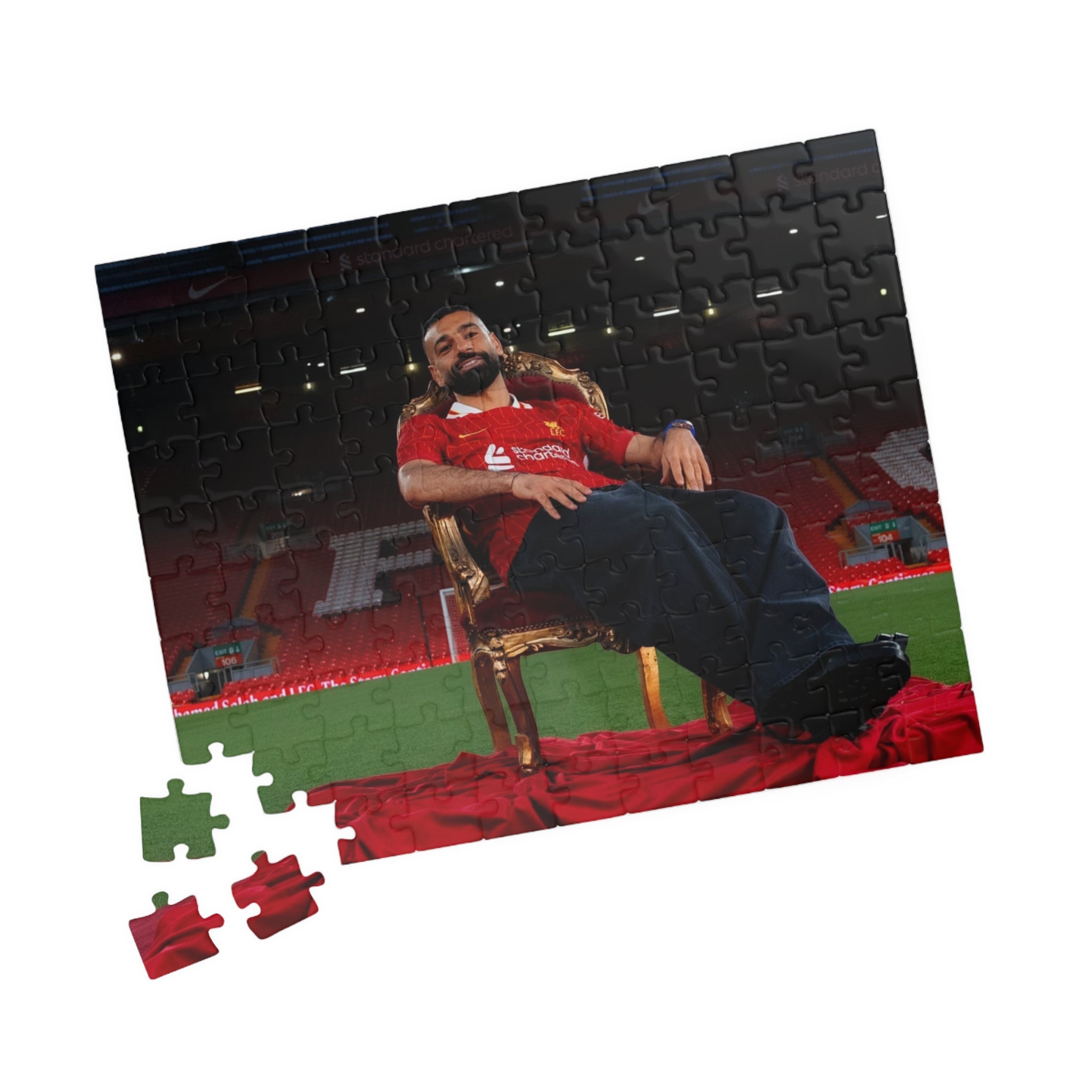 Mo Salah - Egyptian King Stadium Portrait Jigsaw Puzzle – 252/520/1014-Piece Sports Photo Puzzle