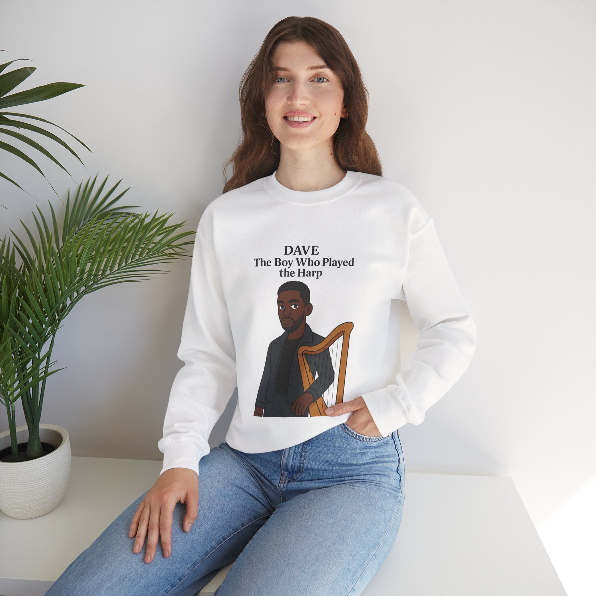 Dave Sweatshirt — "The Boy Who Played the Harp" Graphic Crewneck