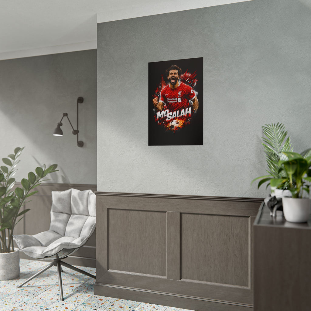 Mohamed Salah Football Poster — Rolled Soccer Wall Art