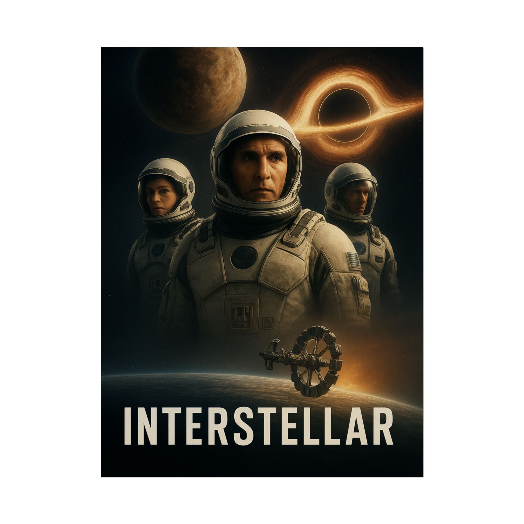 Interstellar Movie Poster — Rolled Sci‑Fi Poster
