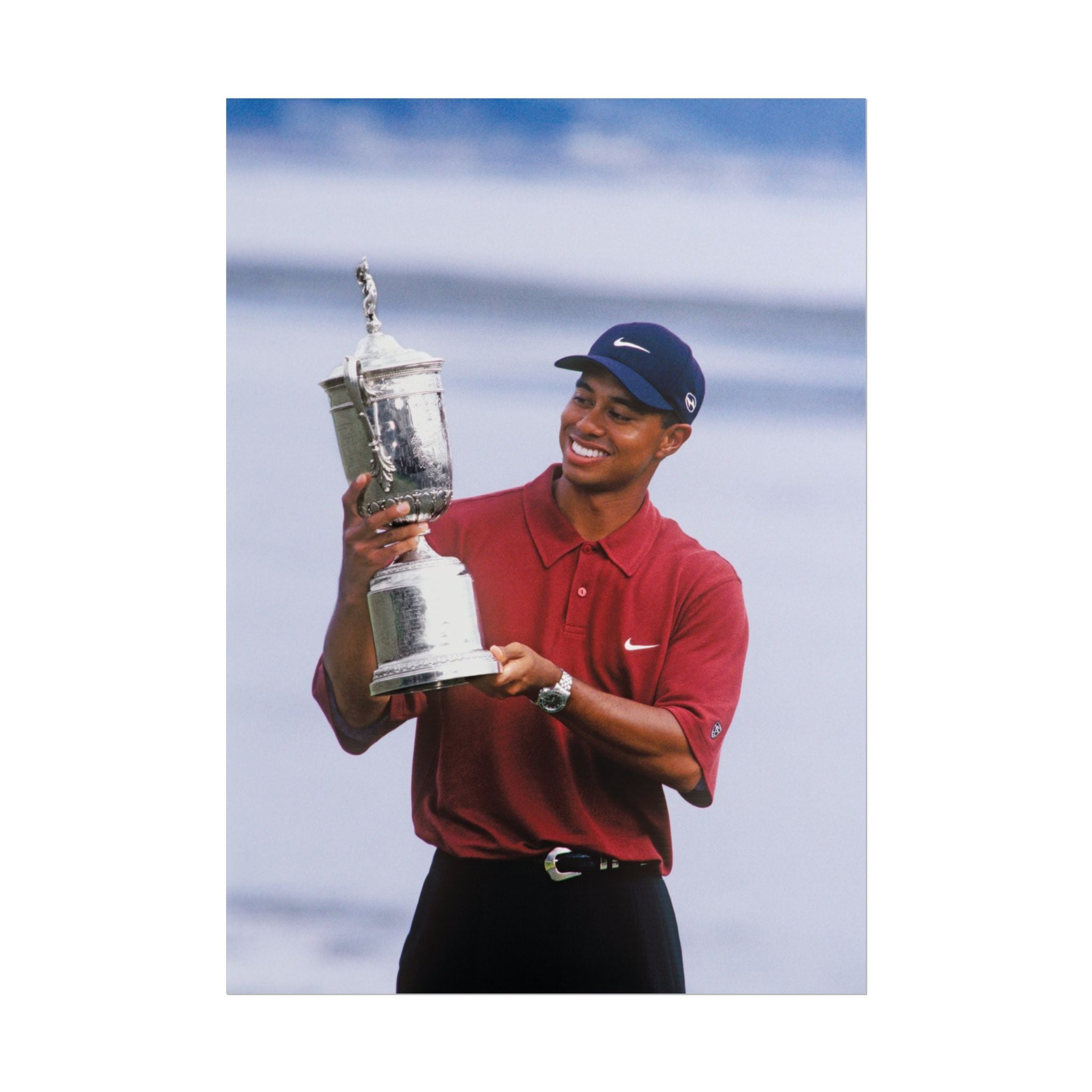 Tiger Woods - Golf Champion Trophy Poster — Rolled Sports Poster