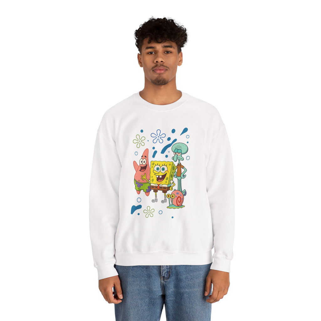 SpongeBob Crewneck Sweatshirt – Bikini Bottom Friends Graphic