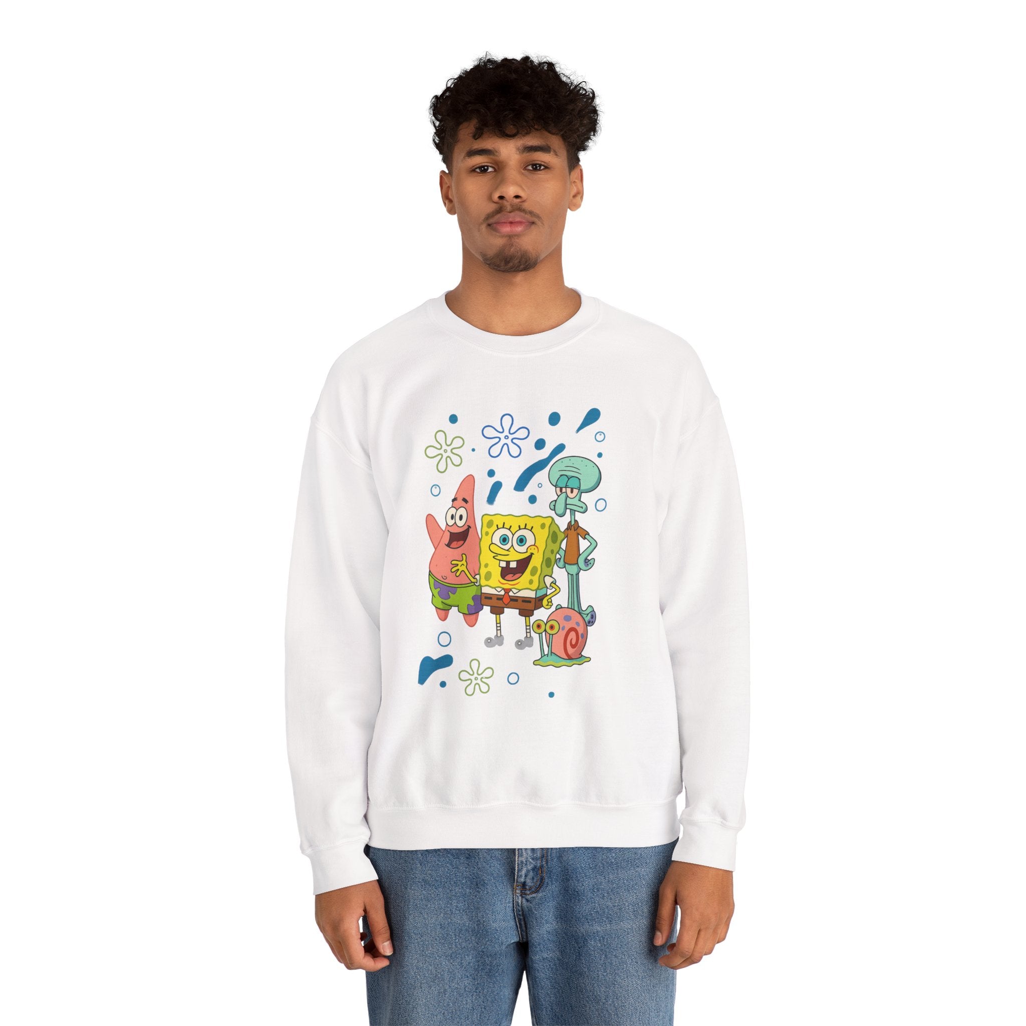 SpongeBob Crewneck Sweatshirt – Bikini Bottom Friends Graphic