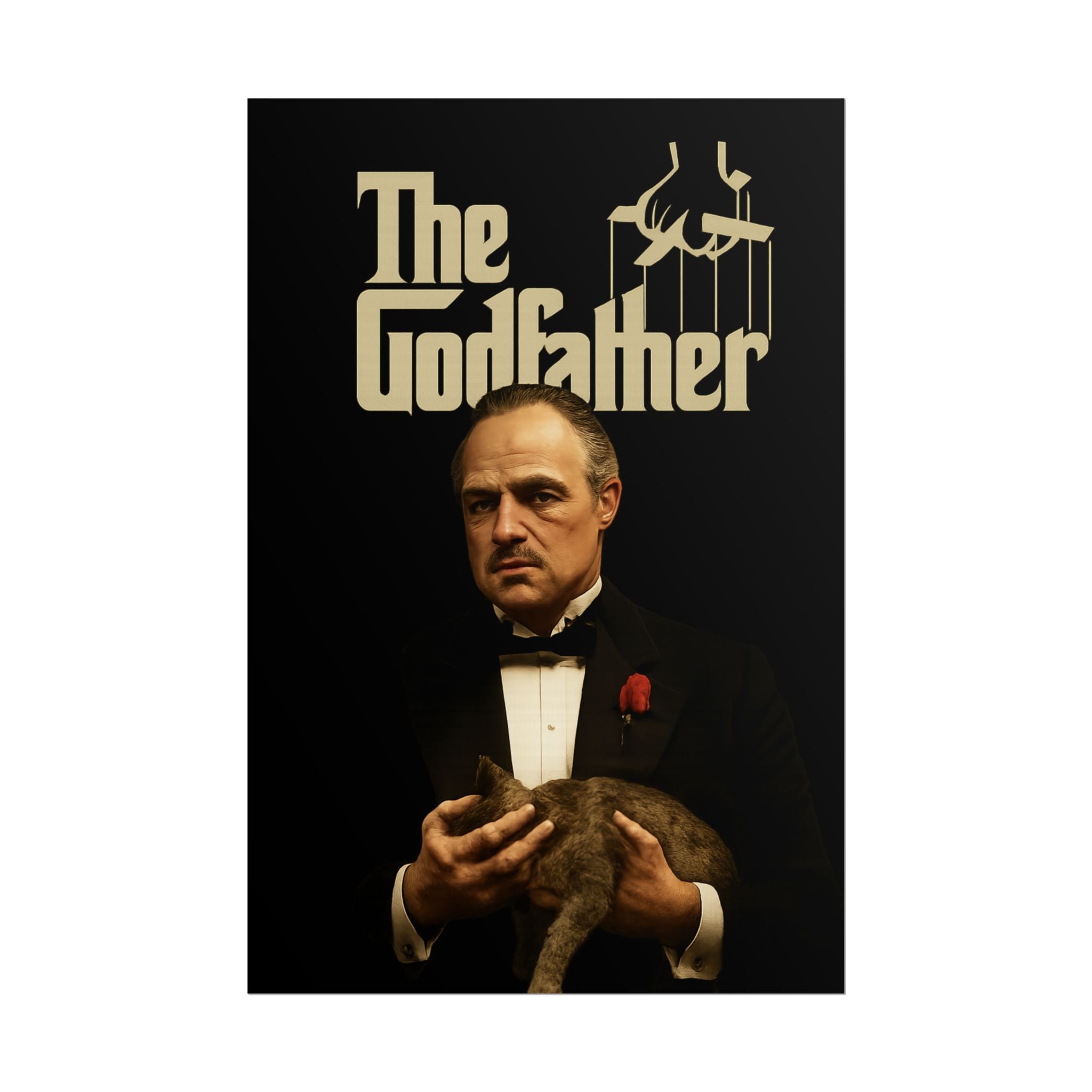Rolled Poster — The Godfather Movie Logo & Don Vito Corleone Portrait