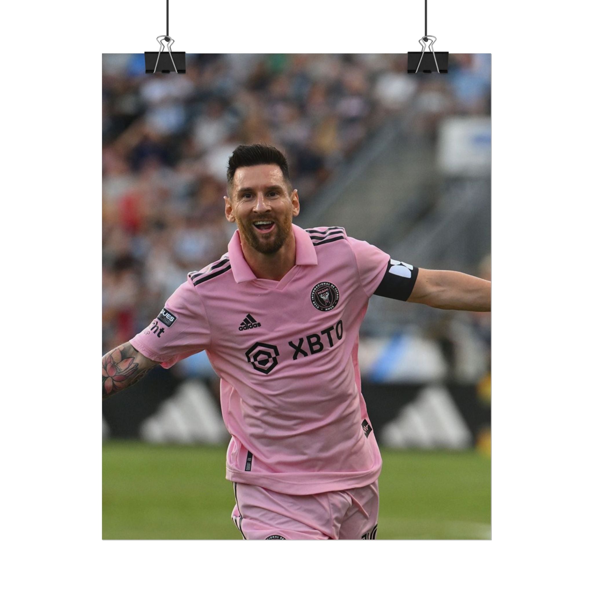 Lionel Messi Inter Miami Soccer Star Action Poster — Rolled Sports Poster