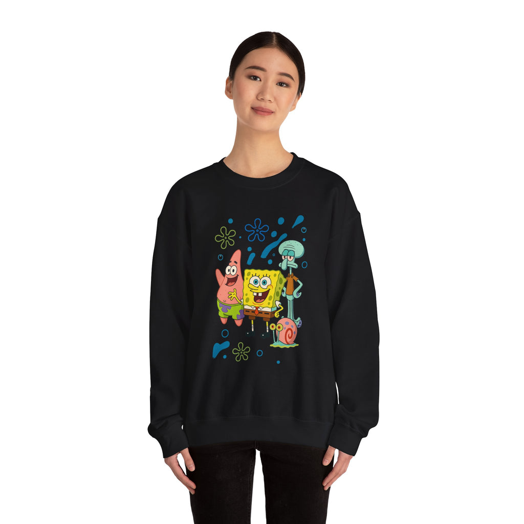 SpongeBob Crewneck Sweatshirt – Bikini Bottom Friends Graphic