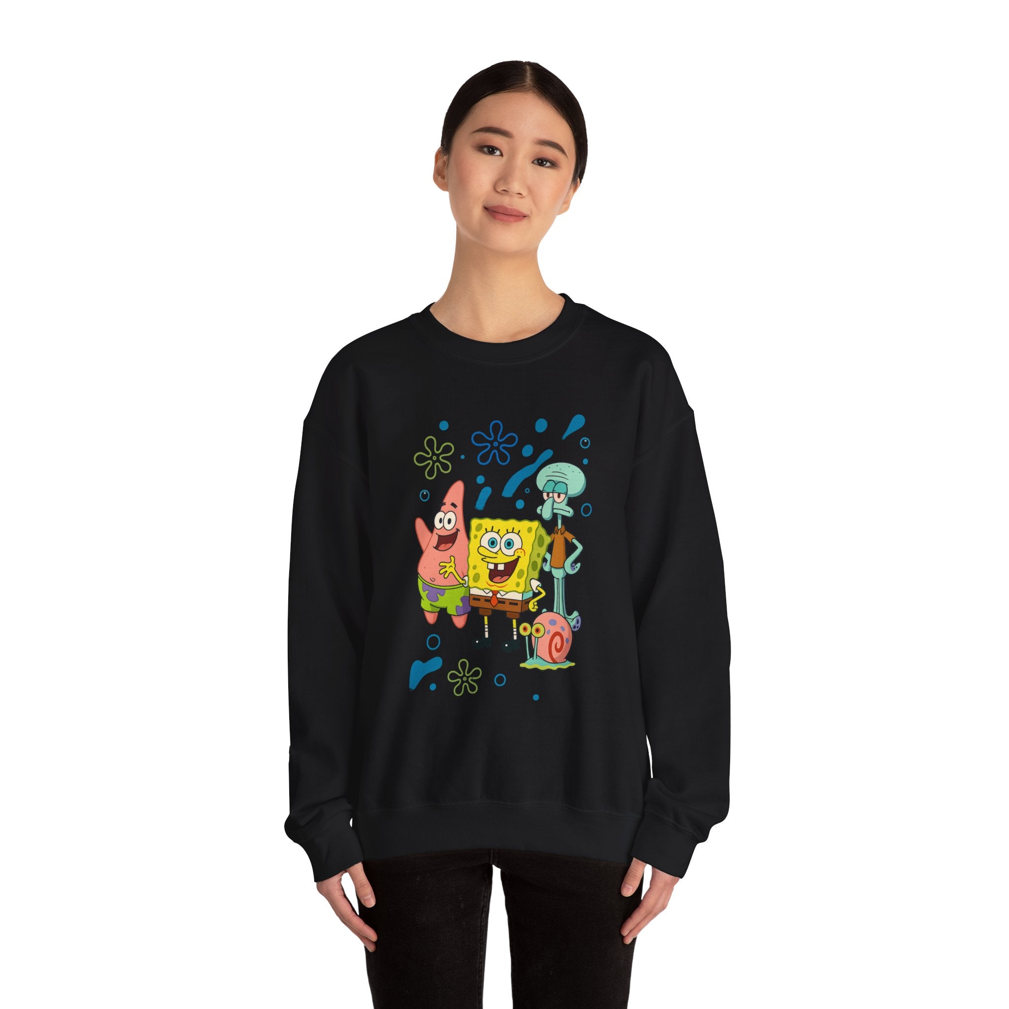 SpongeBob Crewneck Sweatshirt – Bikini Bottom Friends Graphic