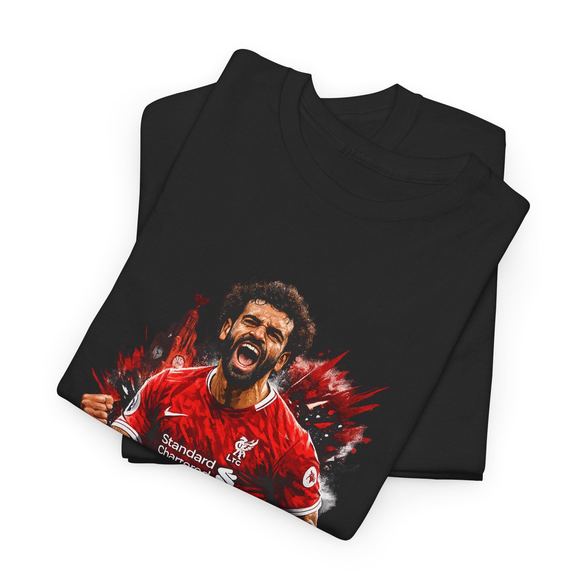 Mohamed Salah Soccer T‑Shirt – Liverpool Fan Tee with 'Mo Salah' Graphic
