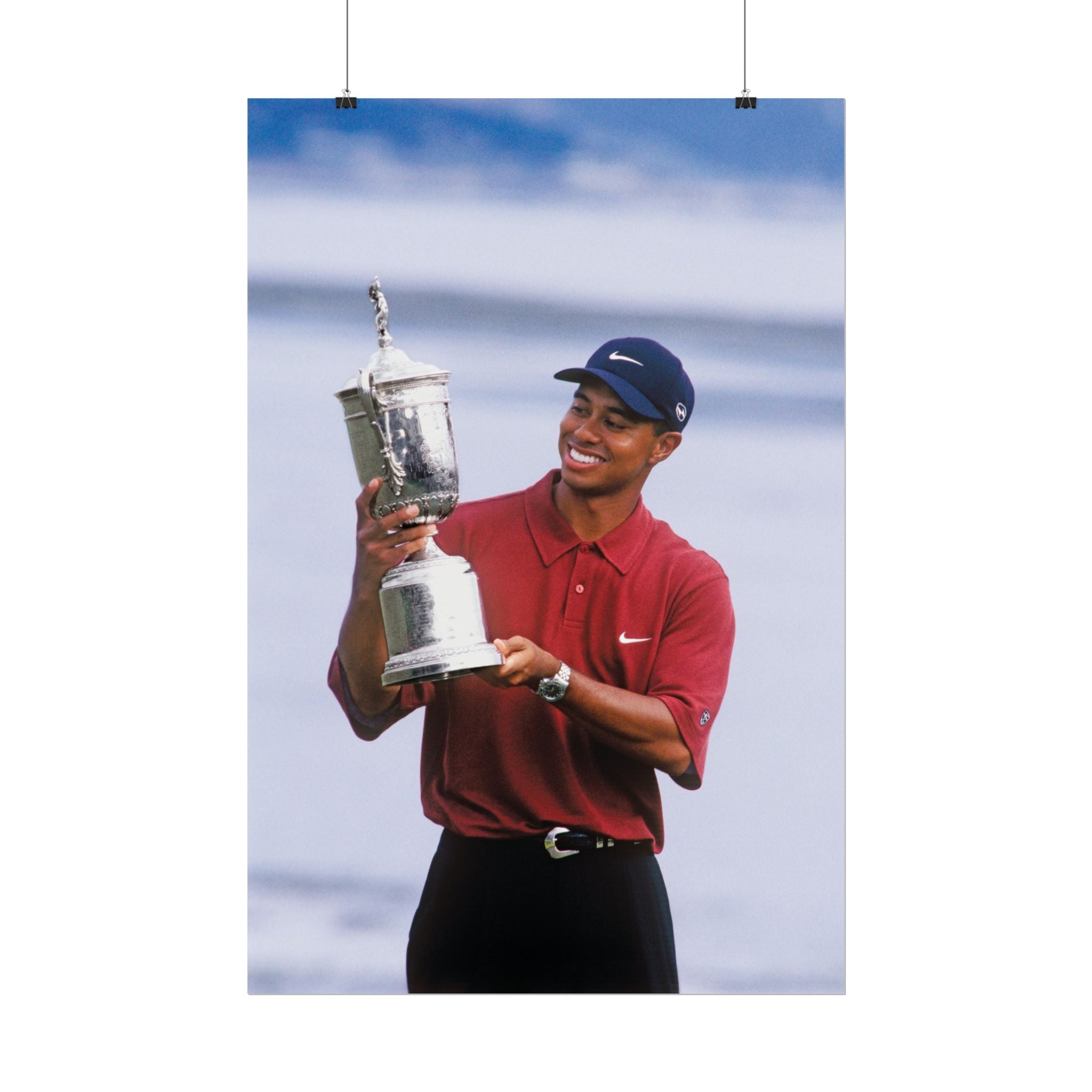 Tiger Woods - Golf Champion Trophy Poster — Rolled Sports Poster
