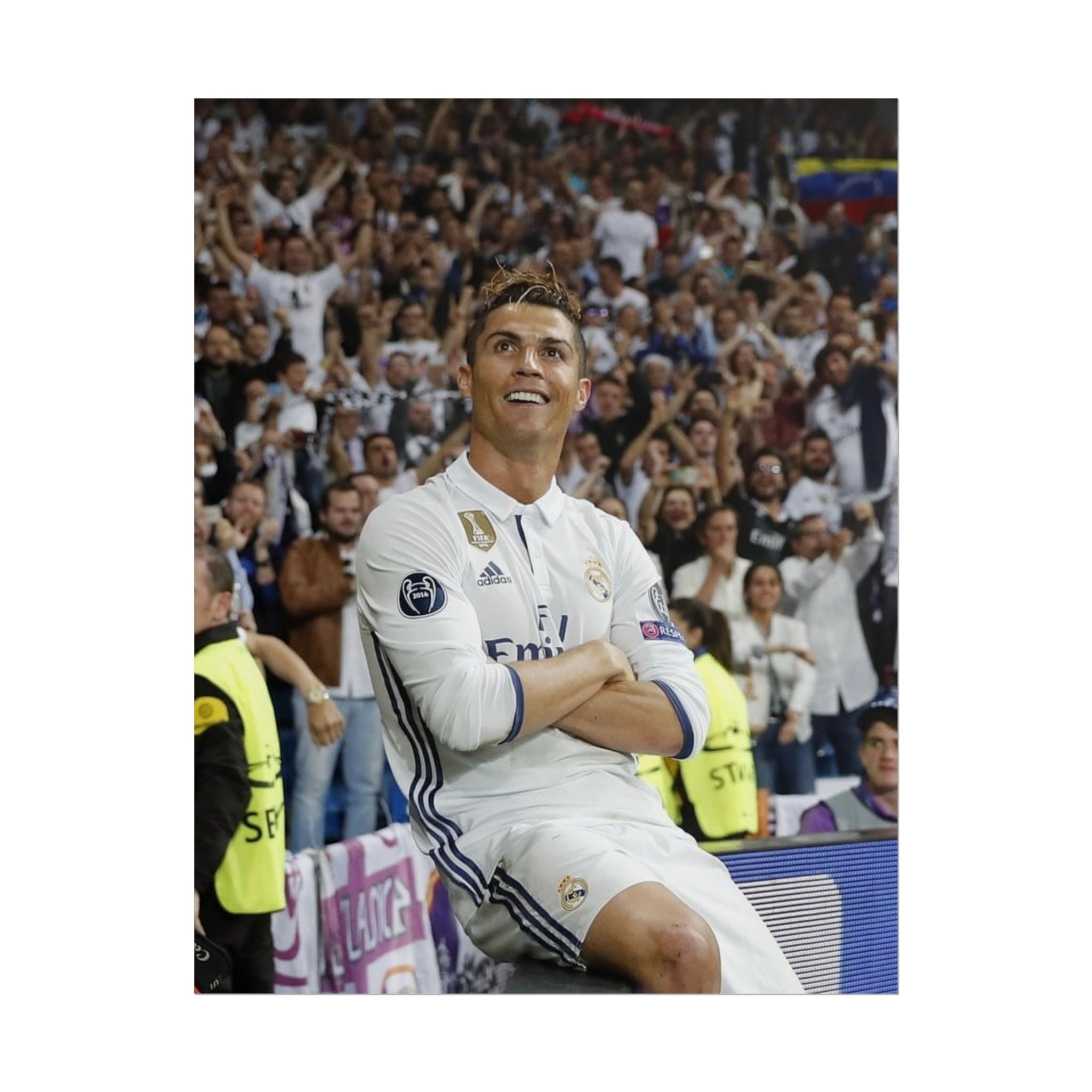 Cristiano Ronaldo Celebratory Rolled Poster — Real Madrid Football Wall Art