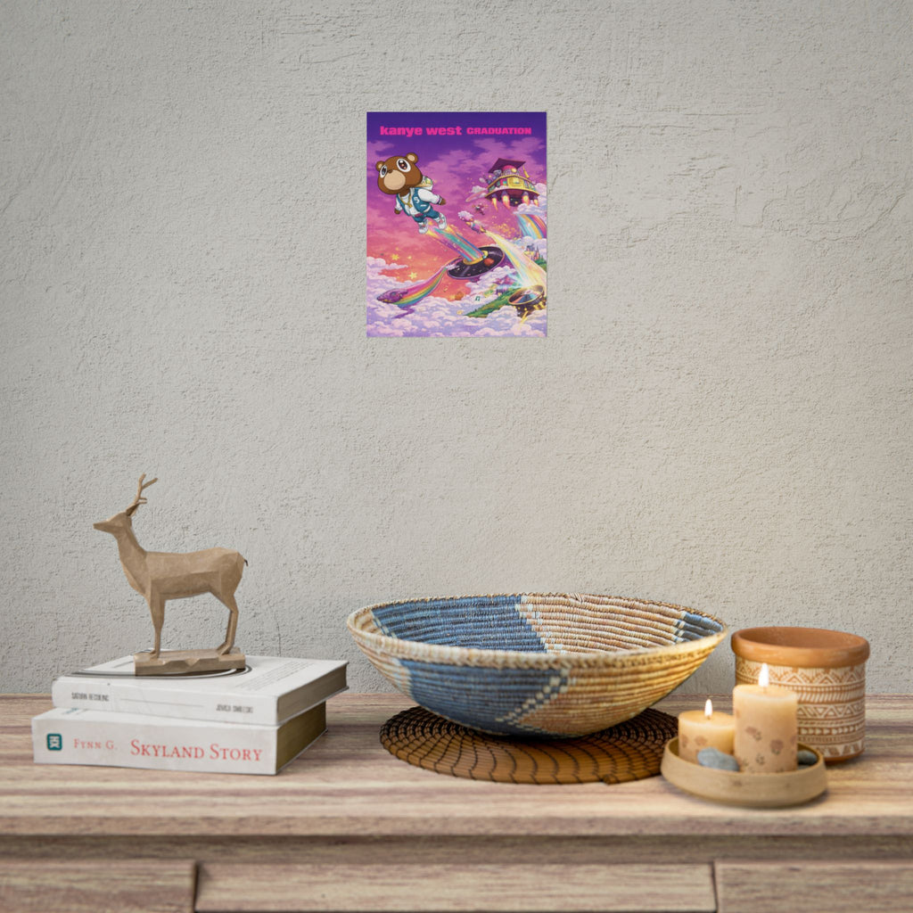 Kanye Graduation Album Art Poster - Colorful Kanye Graduation Print