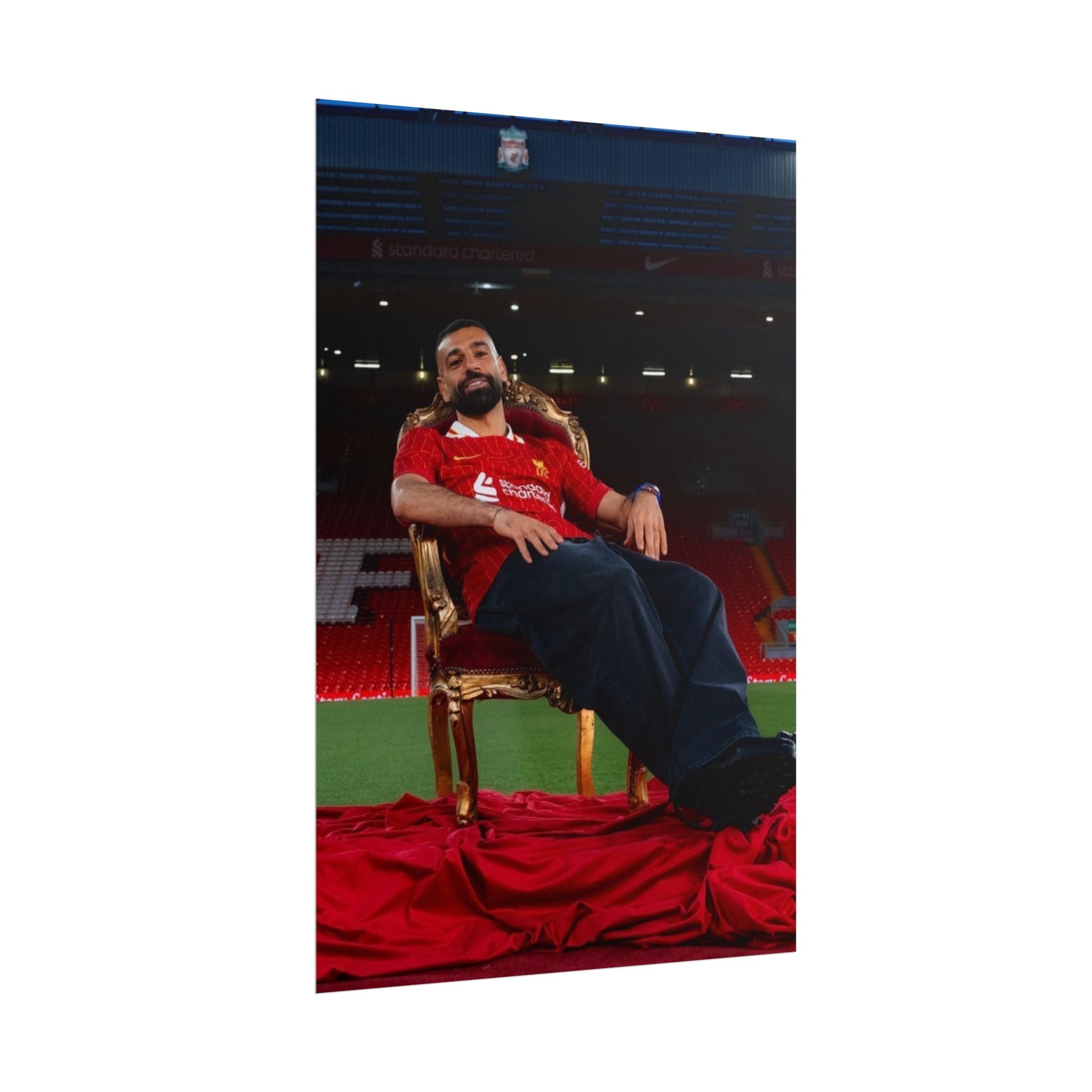 Mo Salah Poster — Liverpool Legend Throne Rolled Poster