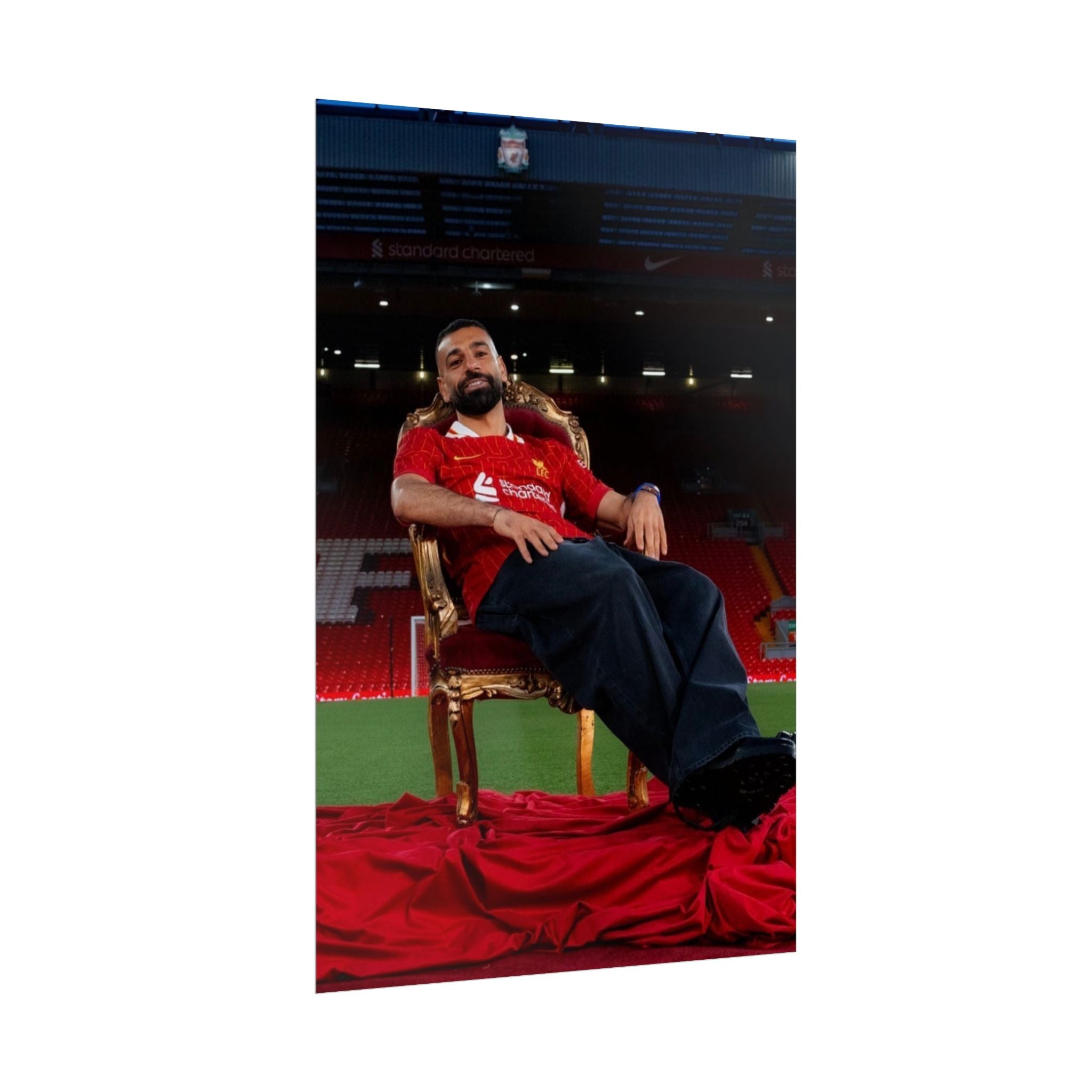 Mo Salah Poster — Liverpool Legend Throne Rolled Poster